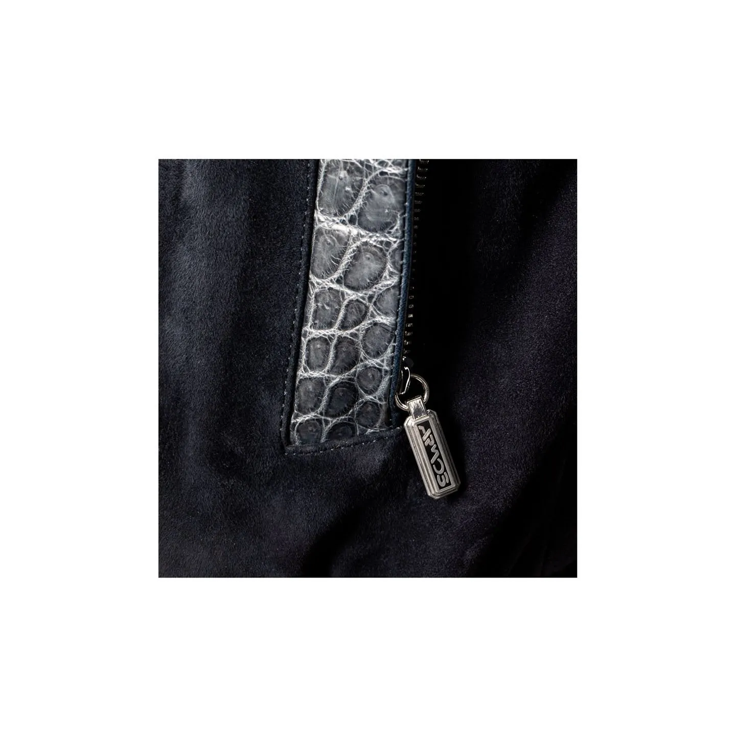 Elegant crocodile leather jacket sold by Armos product image thumbnail 4