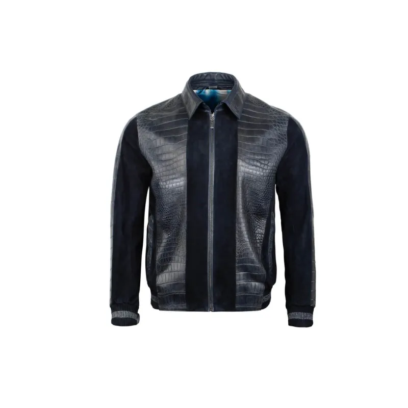 Elegant crocodile leather jacket sold by Armos