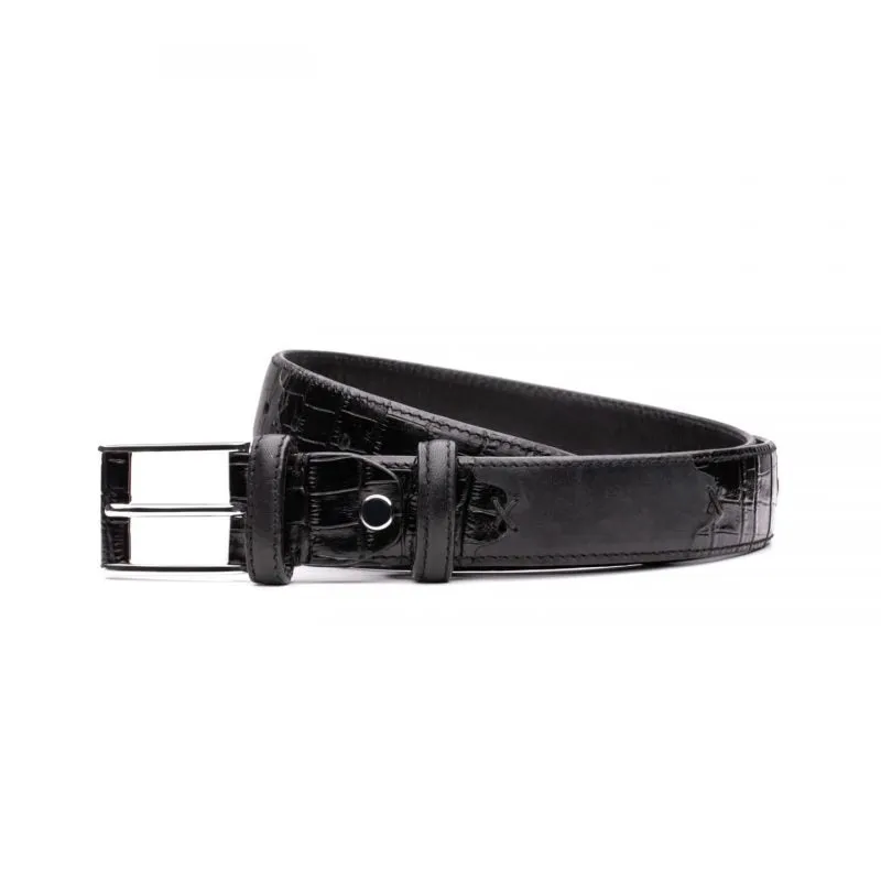 Black leather belt sold by Armos