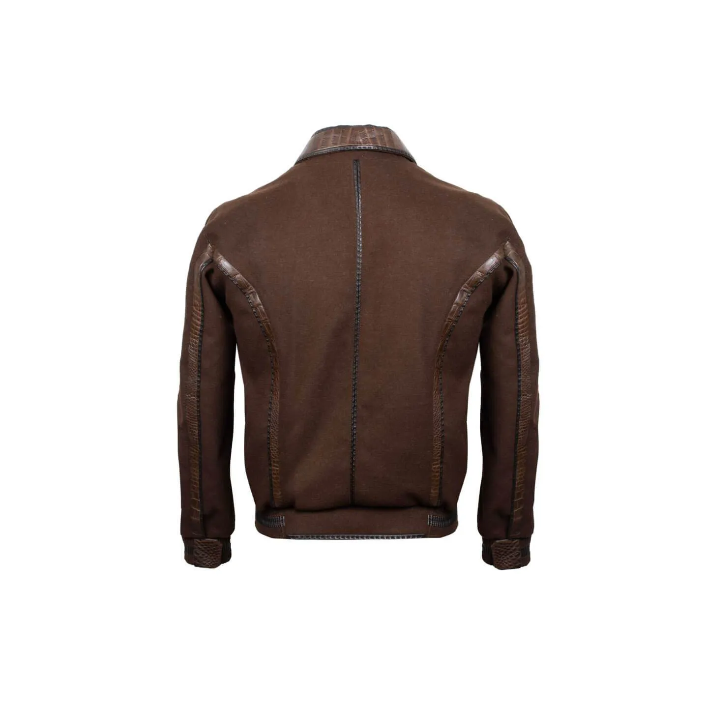 Crocodile leather and velvet jacket sold by Armos product image thumbnail 2