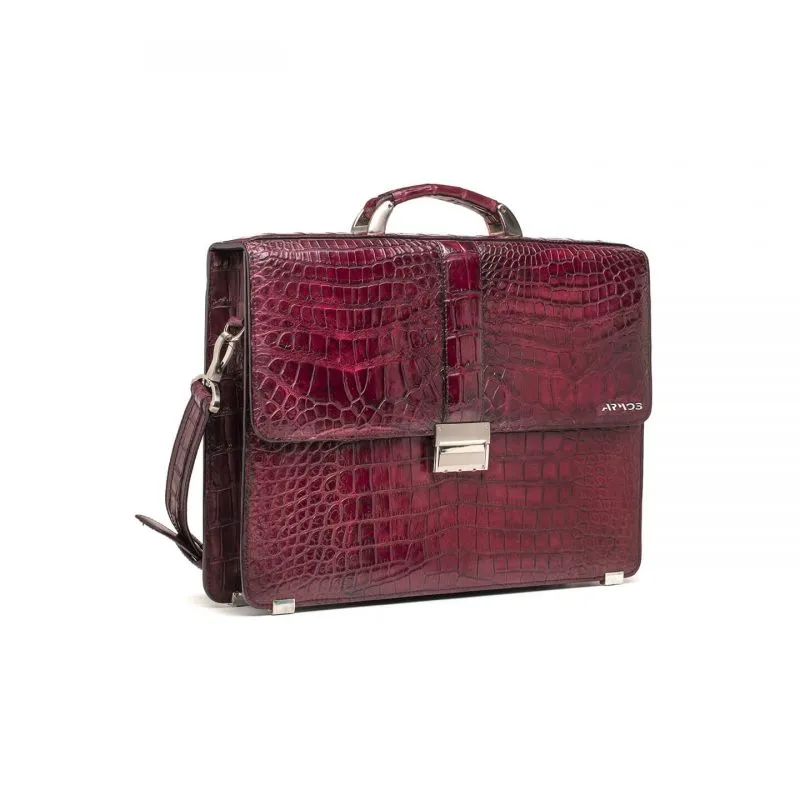 Crocodile leather briefcase sold by Armos product image thumbnail 2