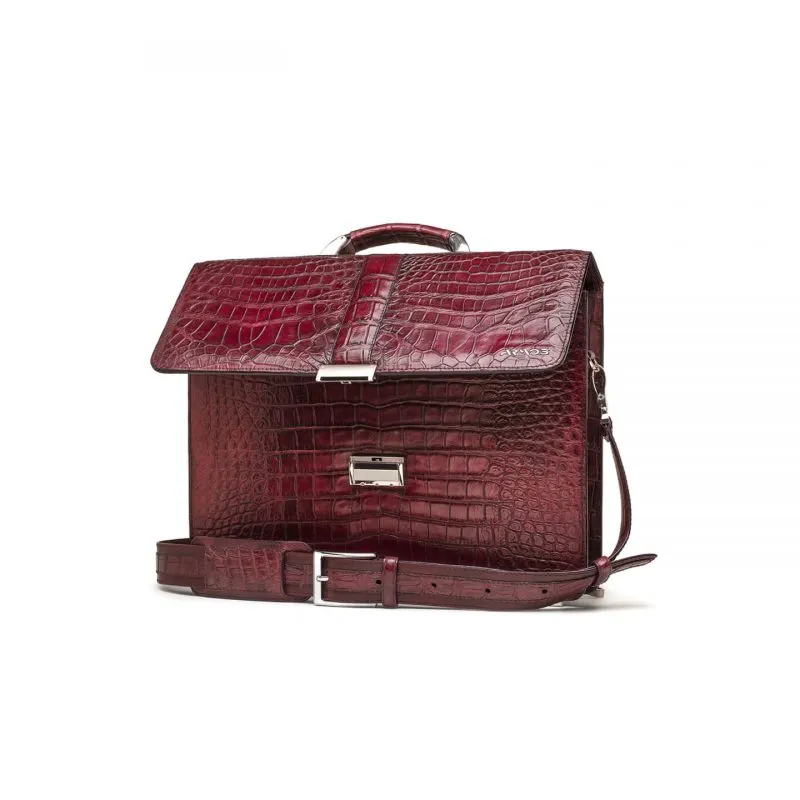 Crocodile leather briefcase sold by Armos product image thumbnail 4