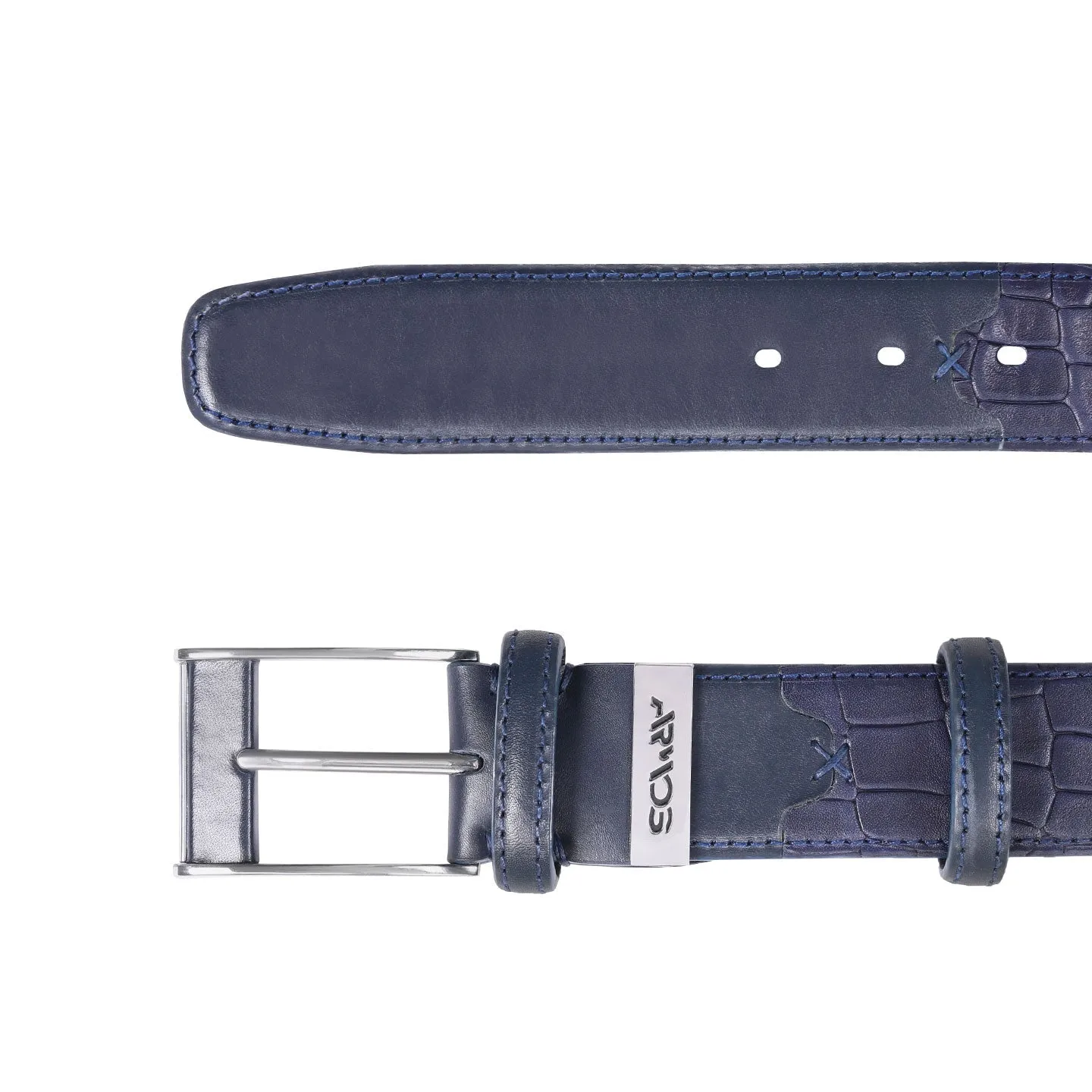 Belt with crocodile inserts sold by Armos product image thumbnail 2