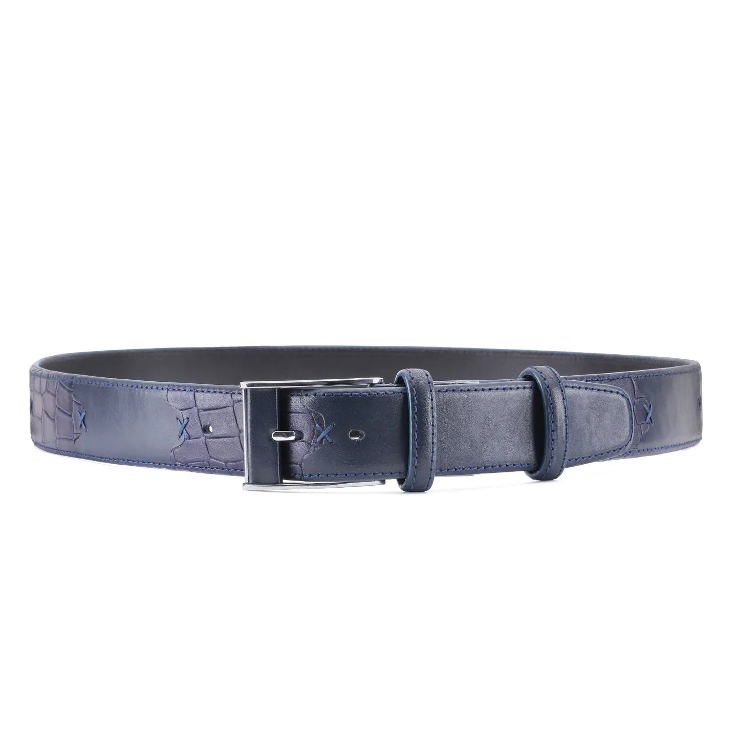 Belt with crocodile inserts sold by Armos product image thumbnail 3