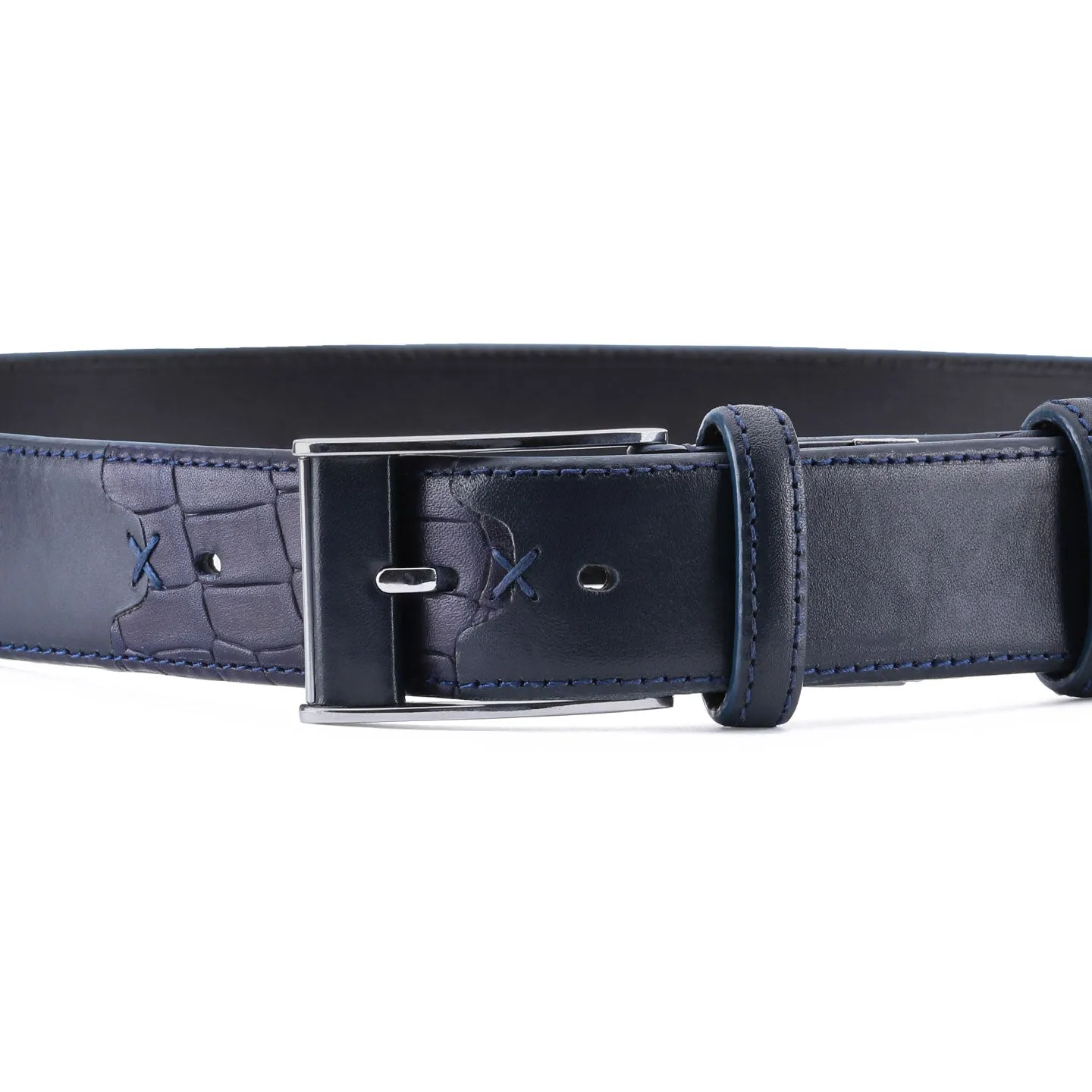 Belt with crocodile inserts sold by Armos product image thumbnail 4