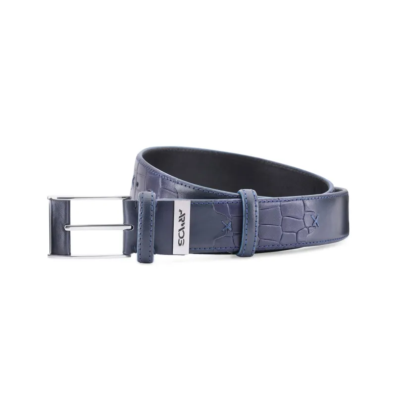Belt with crocodile inserts sold by Armos