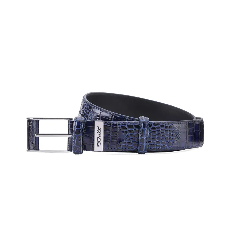 Blue lacquer belt sold by Armos
