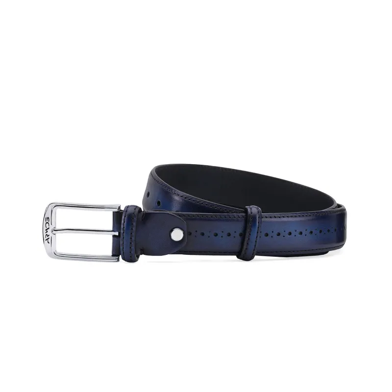 Blue Belt with perforation sold by Armos