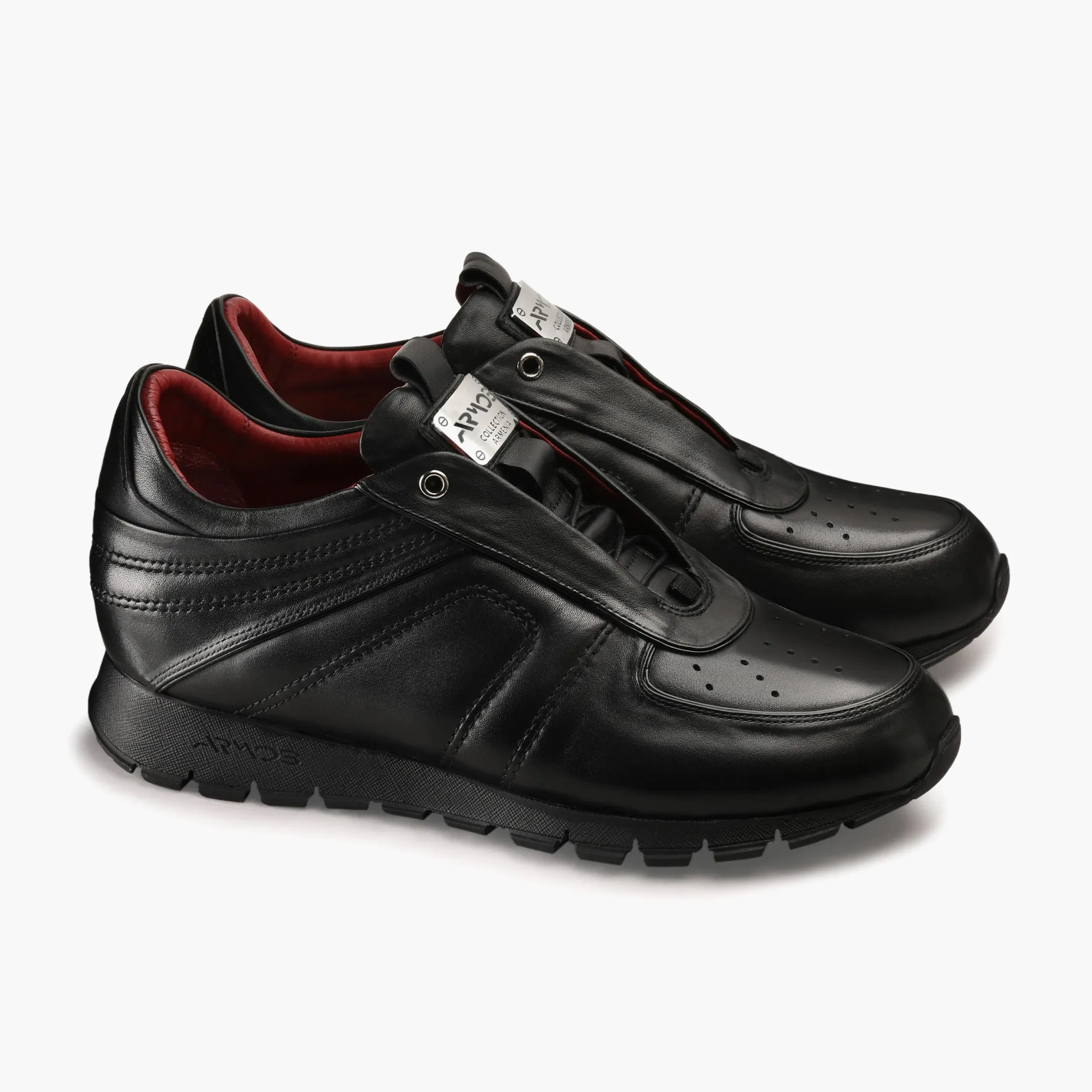 Men's Black Leather Perforated Sneaker sold by Armos product image thumbnail 3
