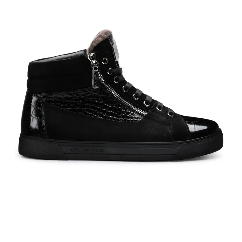 Black insulated sneakers sold by Armos