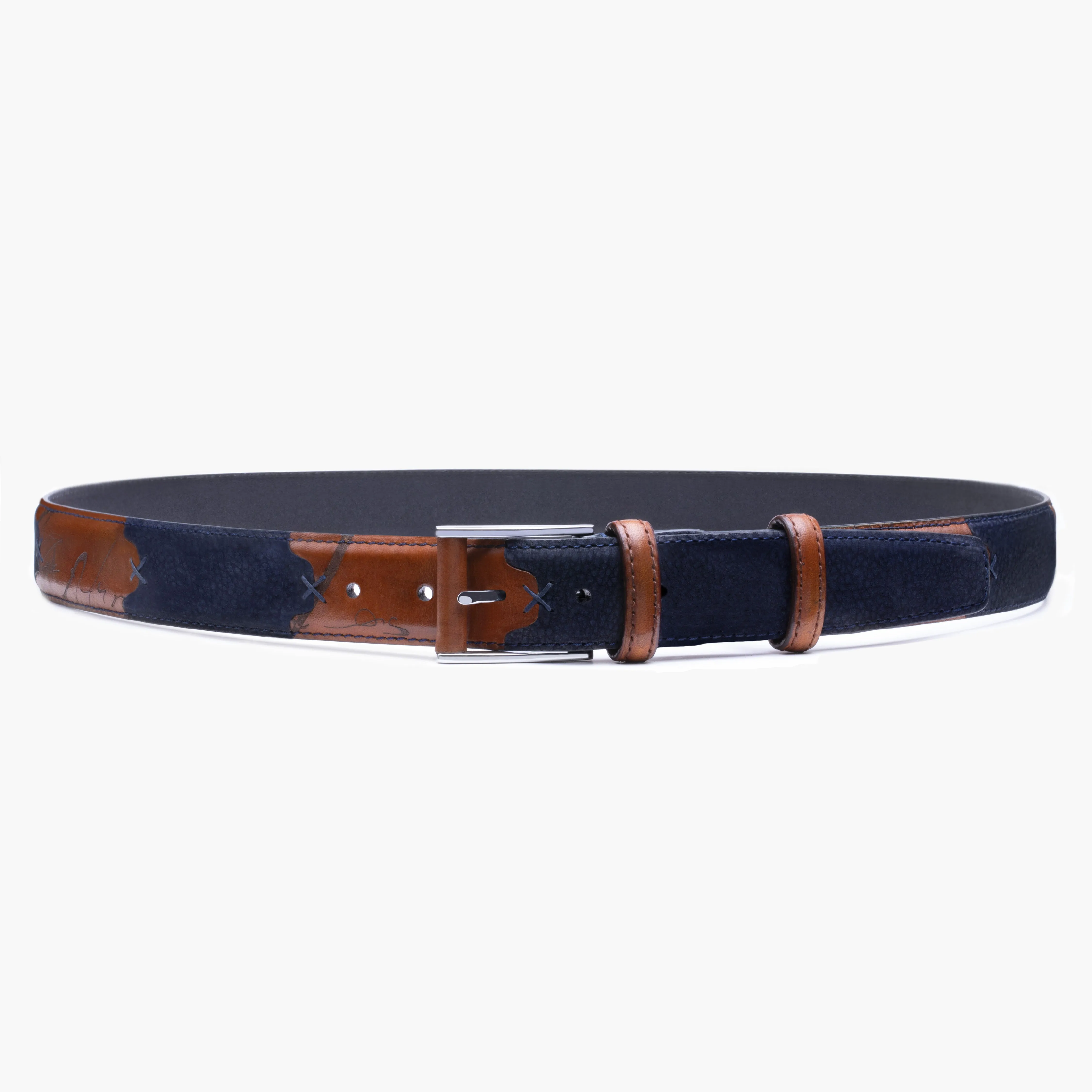 Leather and nubuck belt sold by Armos product image thumbnail 3