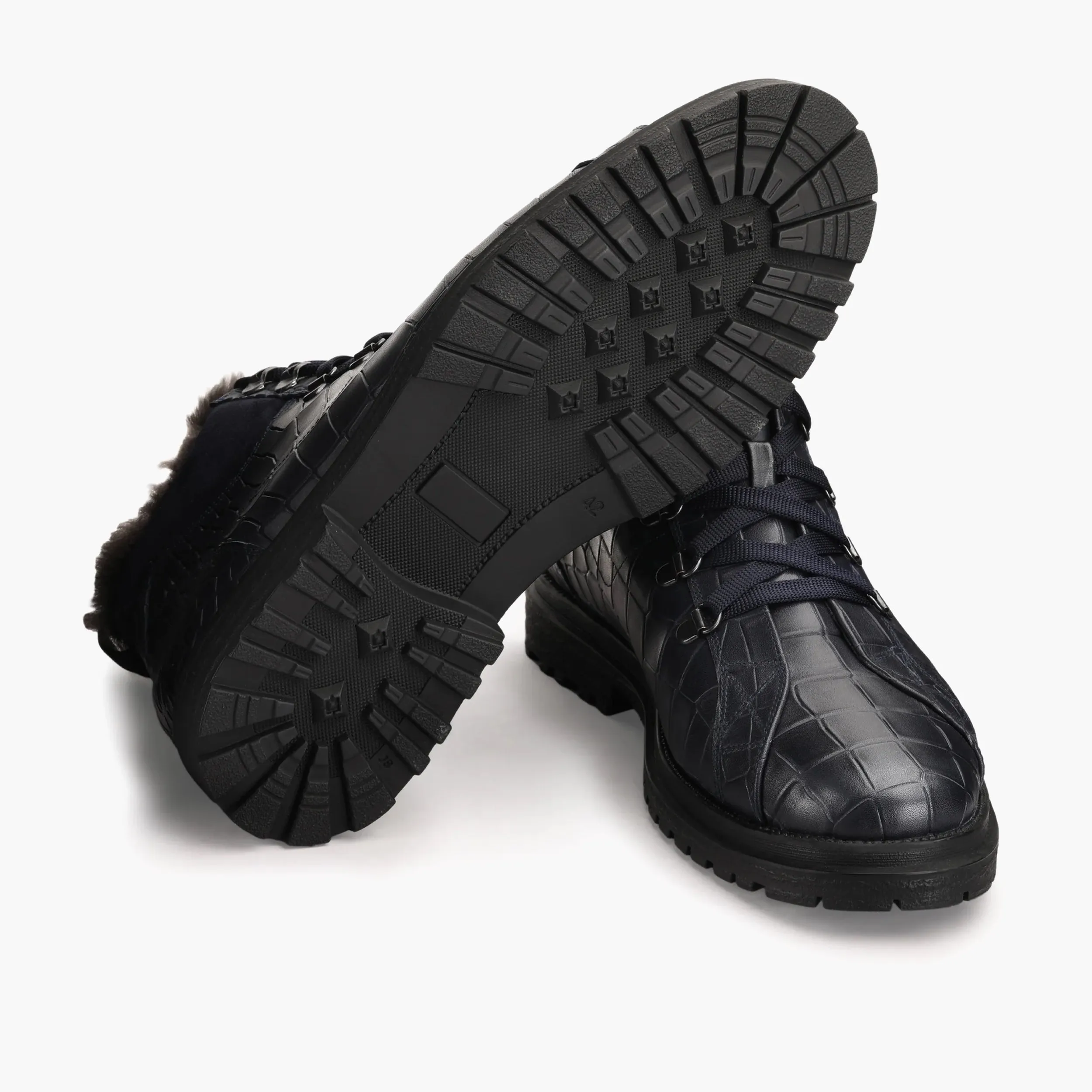 Men's Blue Croc-Print Boot with Fur Lining sold by Armos product image thumbnail 3