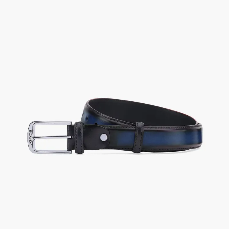Men's hand-painted leather belt sold by Armos