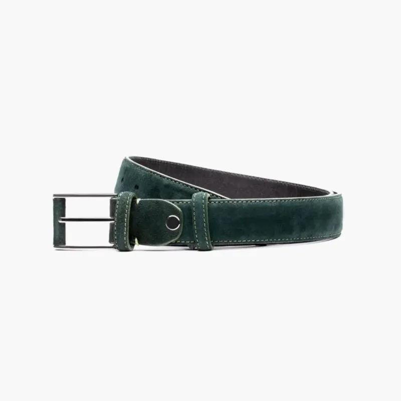 Men's Emerald Green Suede Belt sold by Armos