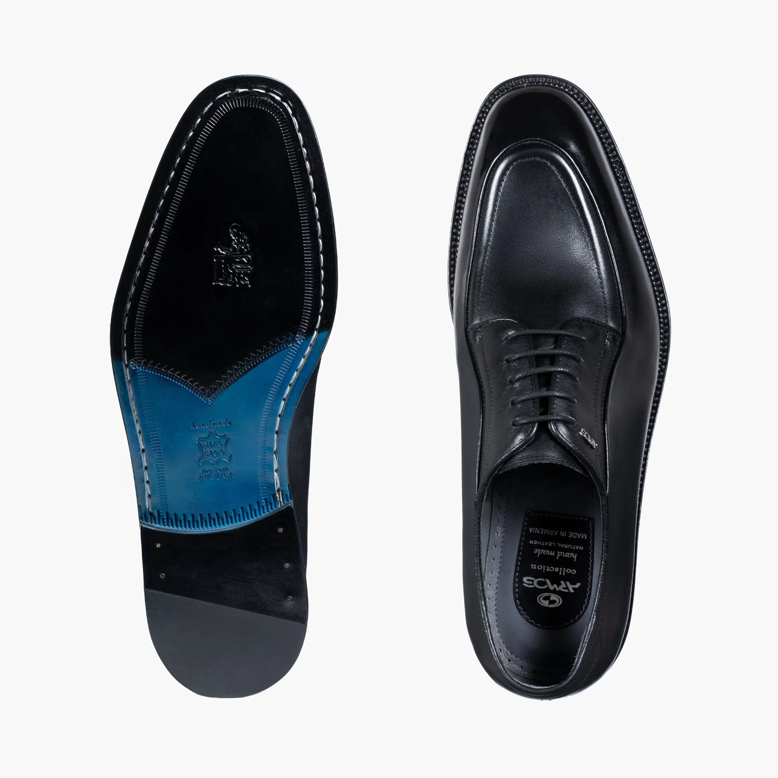 Men’s Black Leather Apron Derby sold by Armos product image thumbnail 4