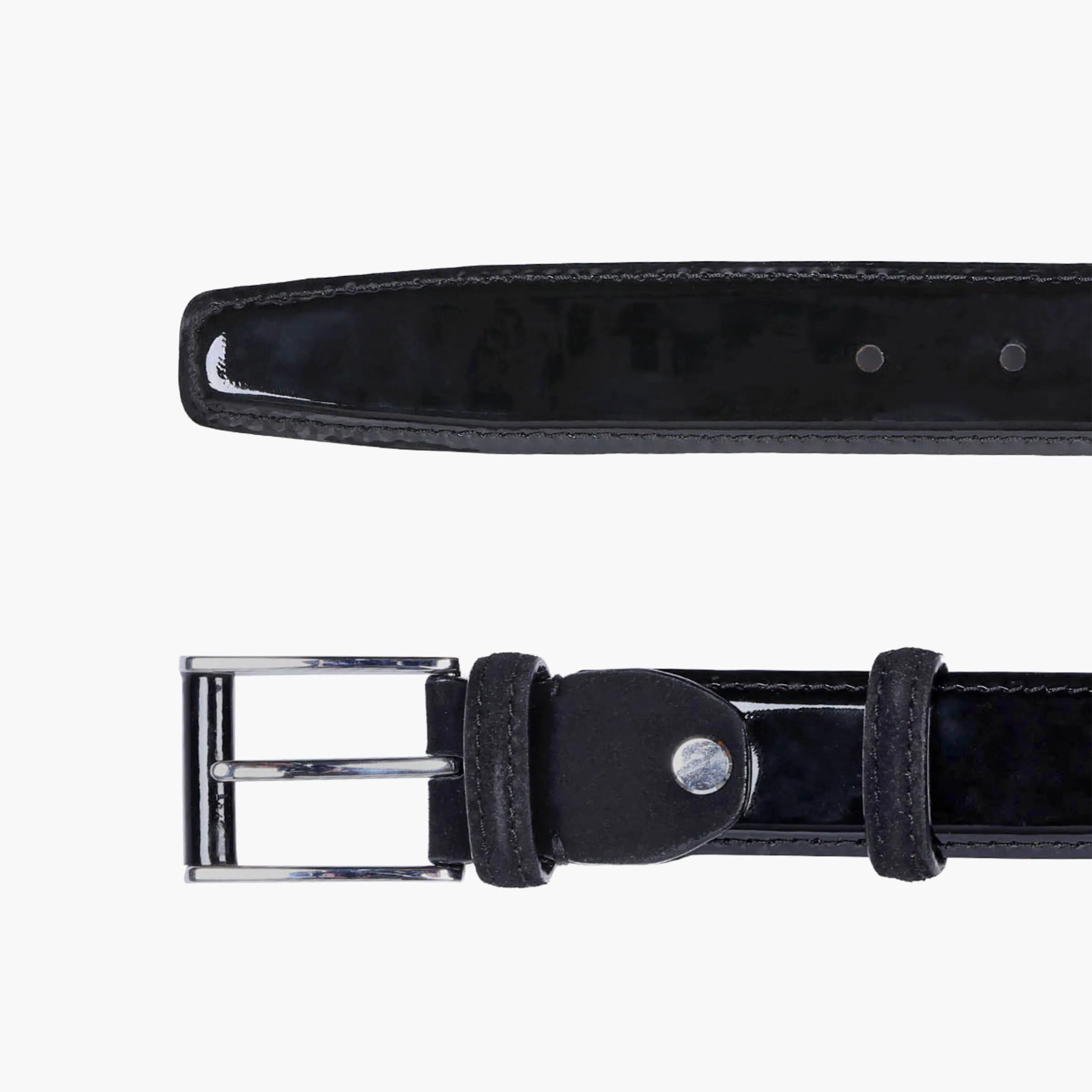 Men's Black Patent Leather Belt sold by Armos product image thumbnail 2