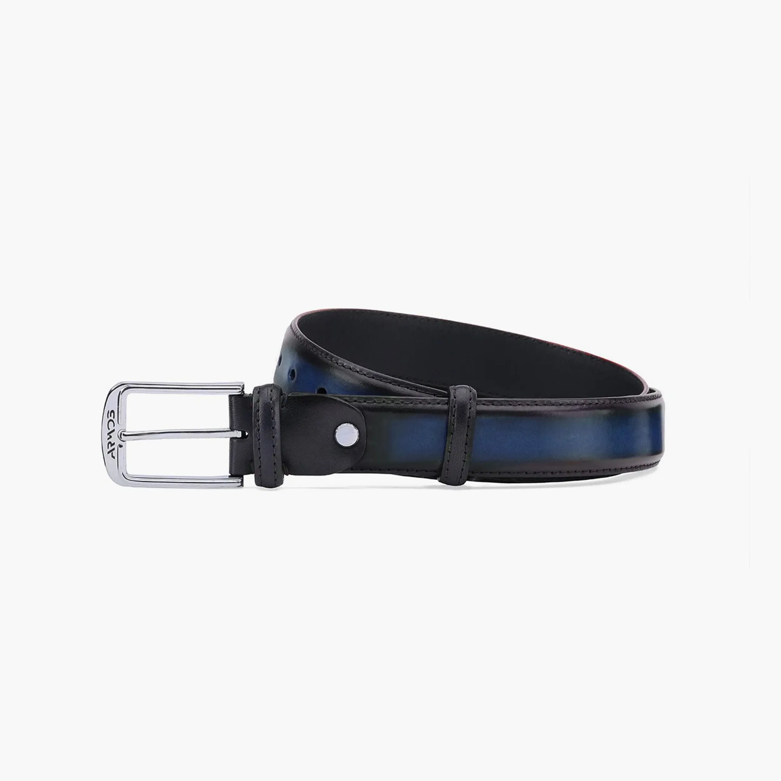 Men’s Dark Blue Patina Leather Belt sold by Armos product image thumbnail 2