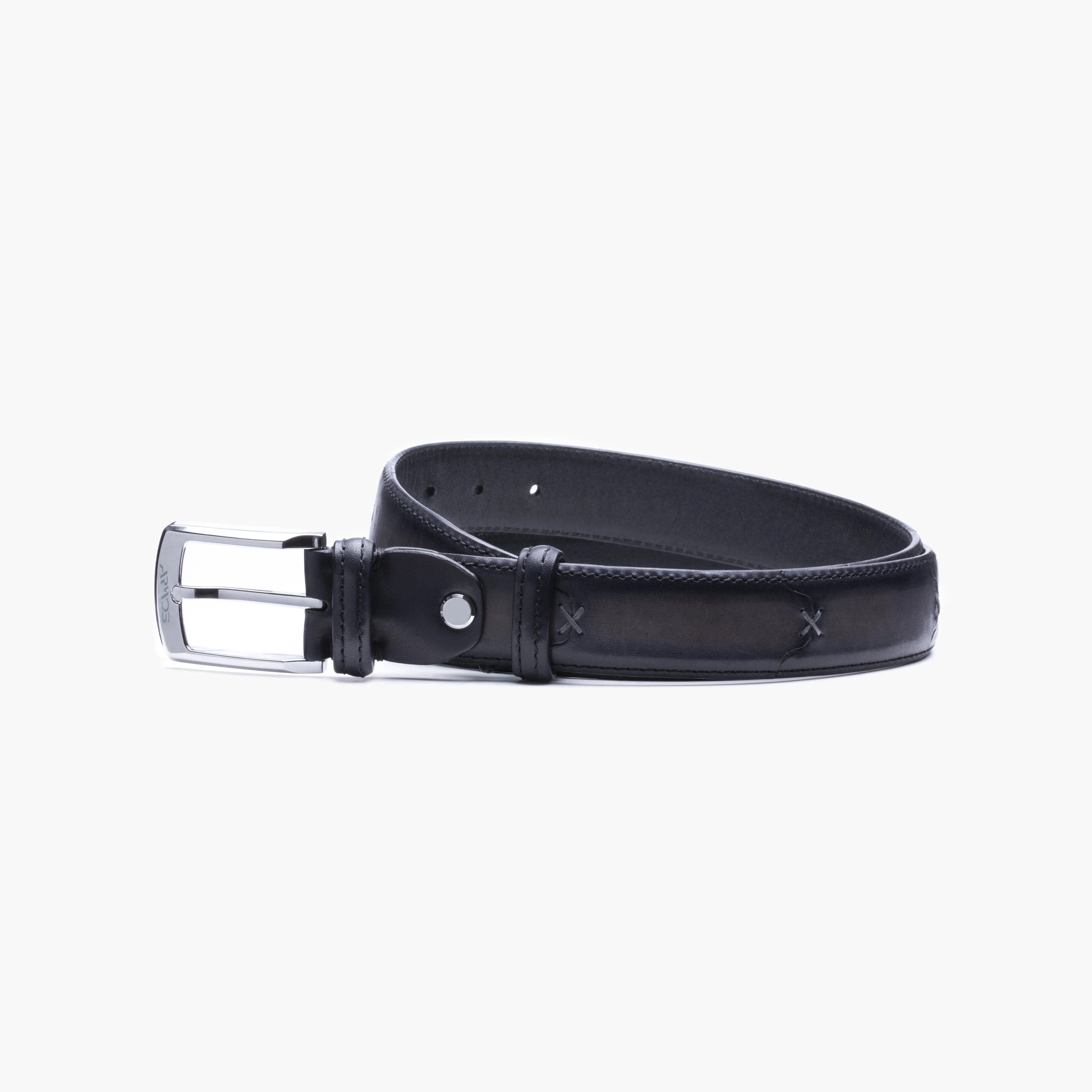 Men's Gray Patina Leather Belt sold by Armos product image thumbnail 2