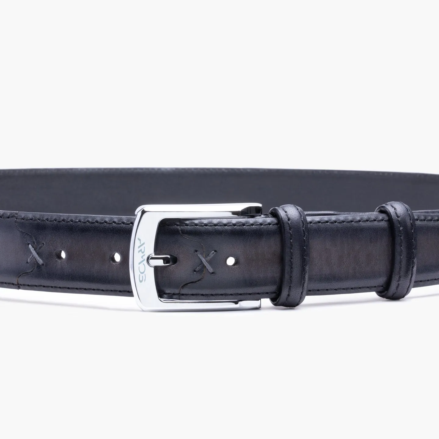 Men's Gray Patina Leather Belt sold by Armos product image thumbnail 4