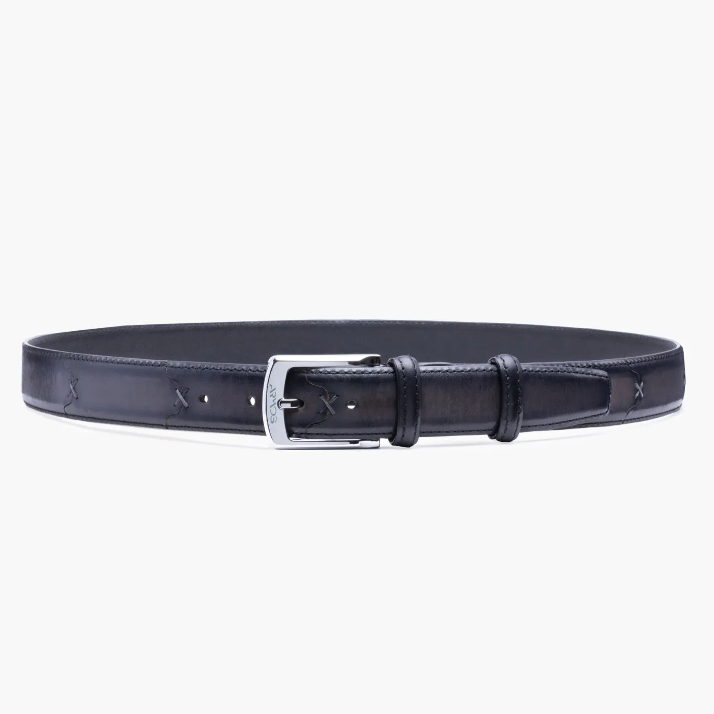 Men's Gray Patina Leather Belt sold by Armos