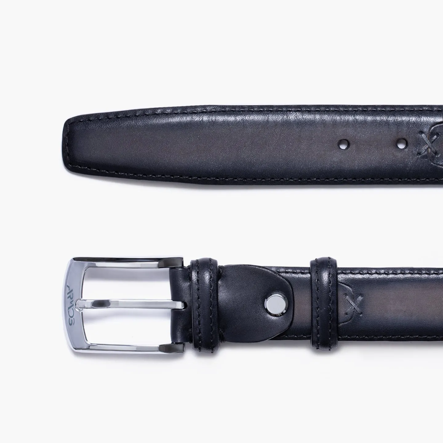 Men's Gray Patina Leather Belt sold by Armos product image thumbnail 3