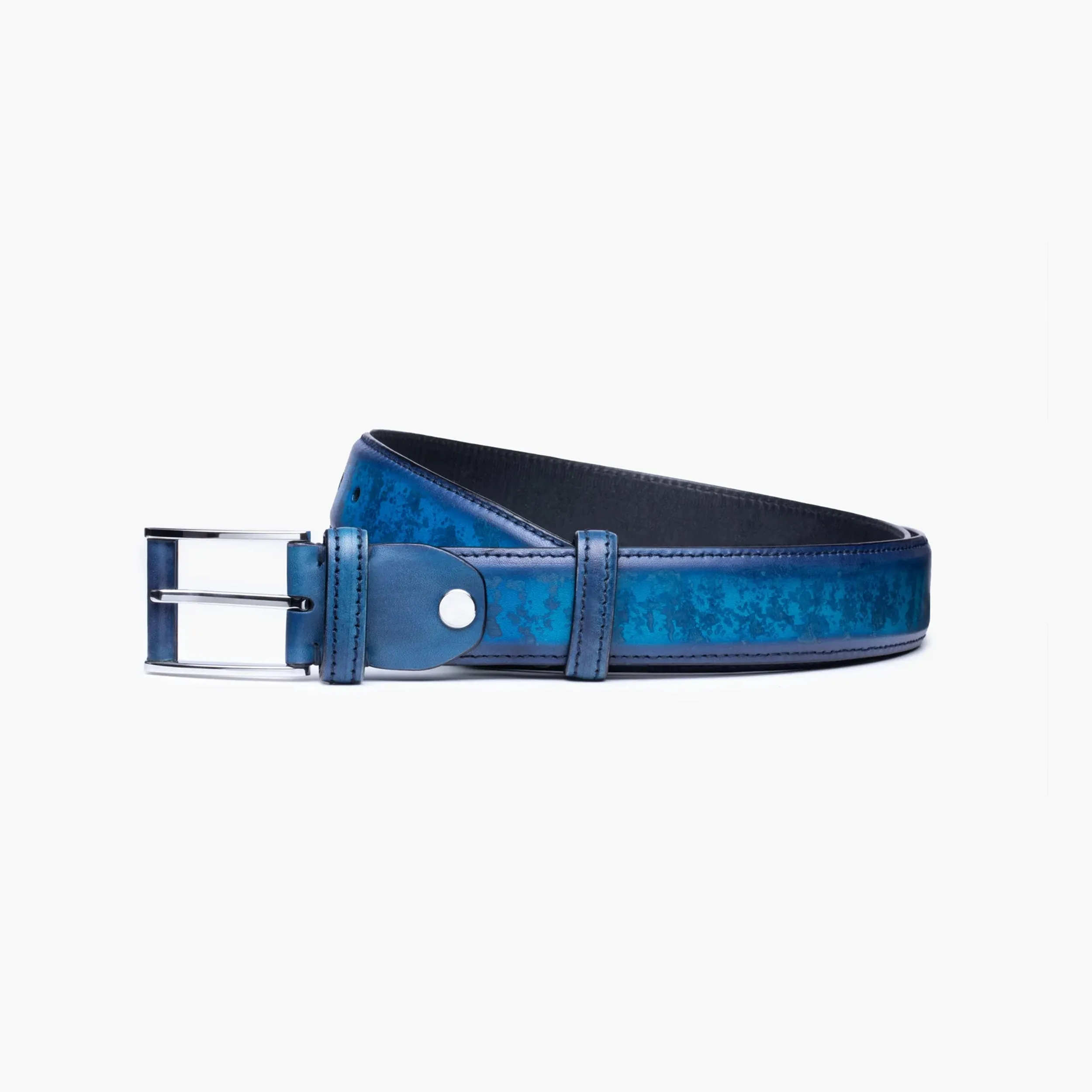Men’s Cobalt Blue Patina Leather Belt sold by Armos product image thumbnail 2