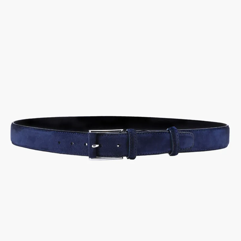 Men’s Deep Navy Suede Belt sold by Armos