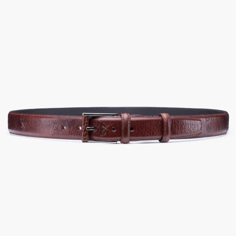 Men’s Dark Espresso Grained Leather Belt sold by Armos