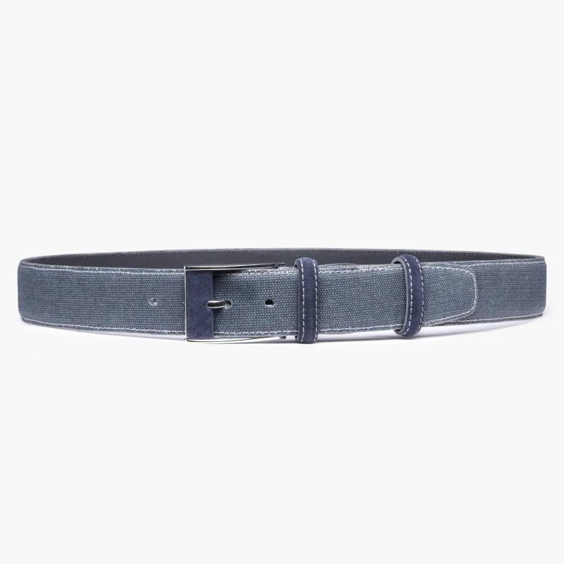 Men’s Navy Canvas & Suede Belt sold by Armos