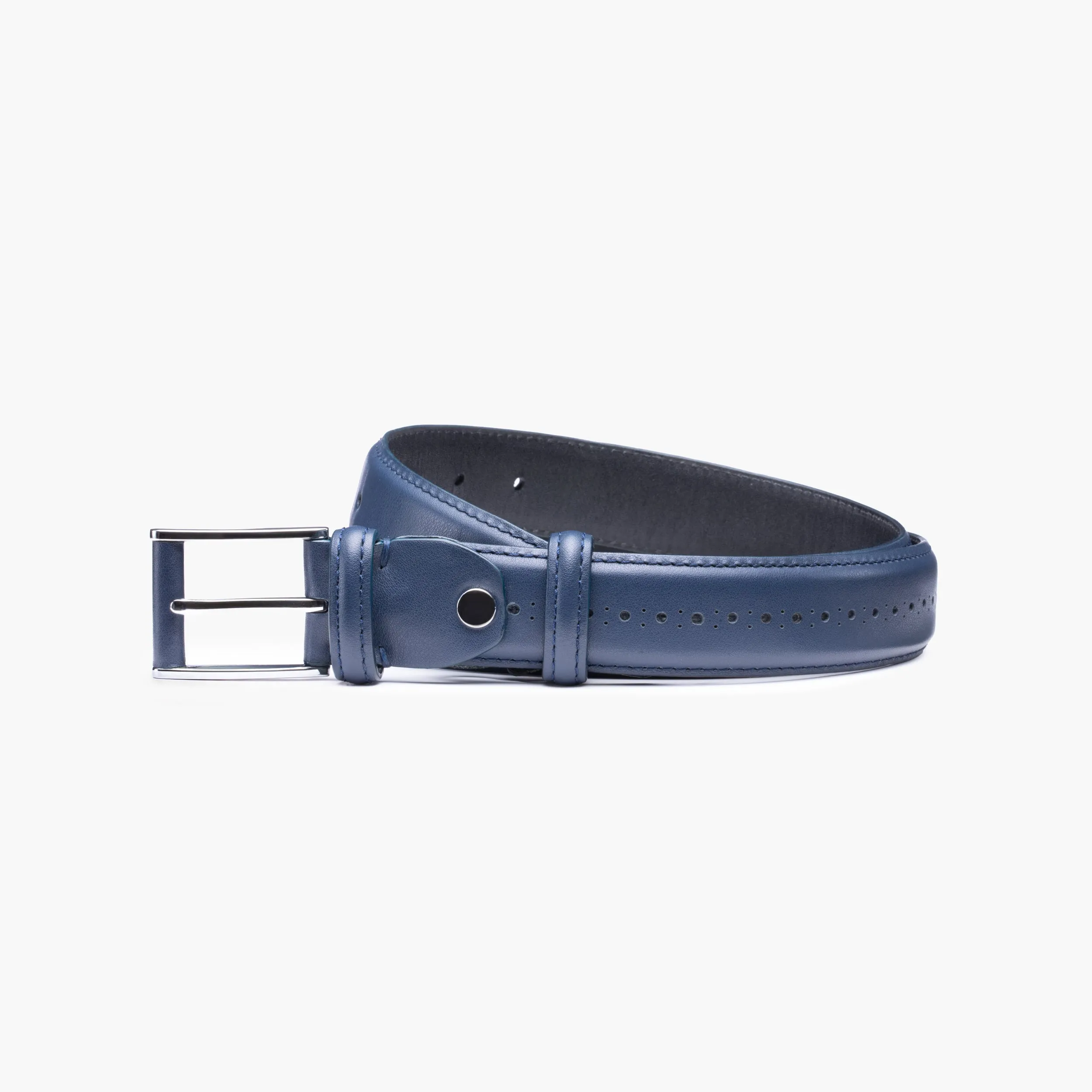 Men’s Deep Navy Leather Belt sold by Armos product image thumbnail 2
