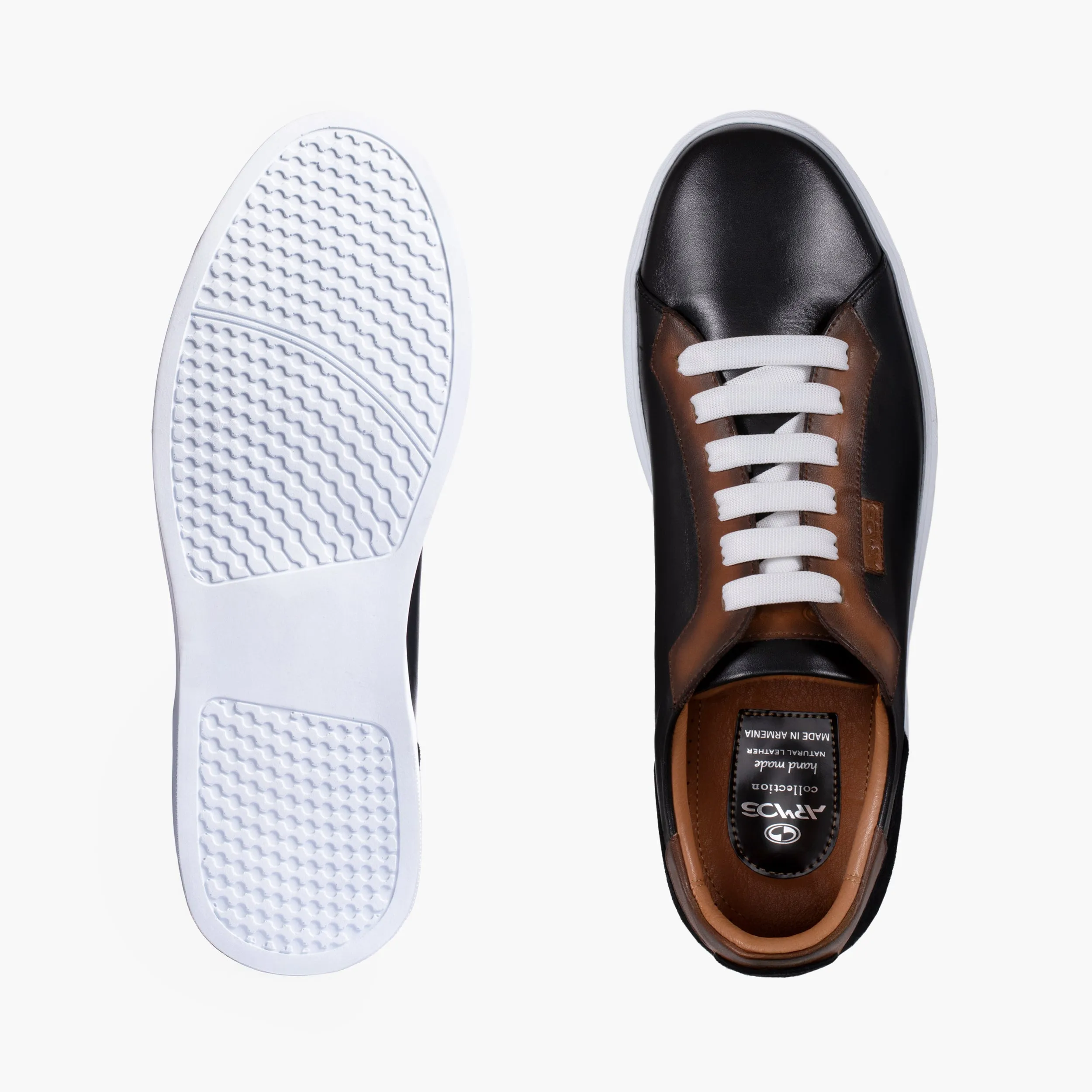 Men’s Brown Leather and Nubuck Sneaker sold by Armos product image thumbnail 5