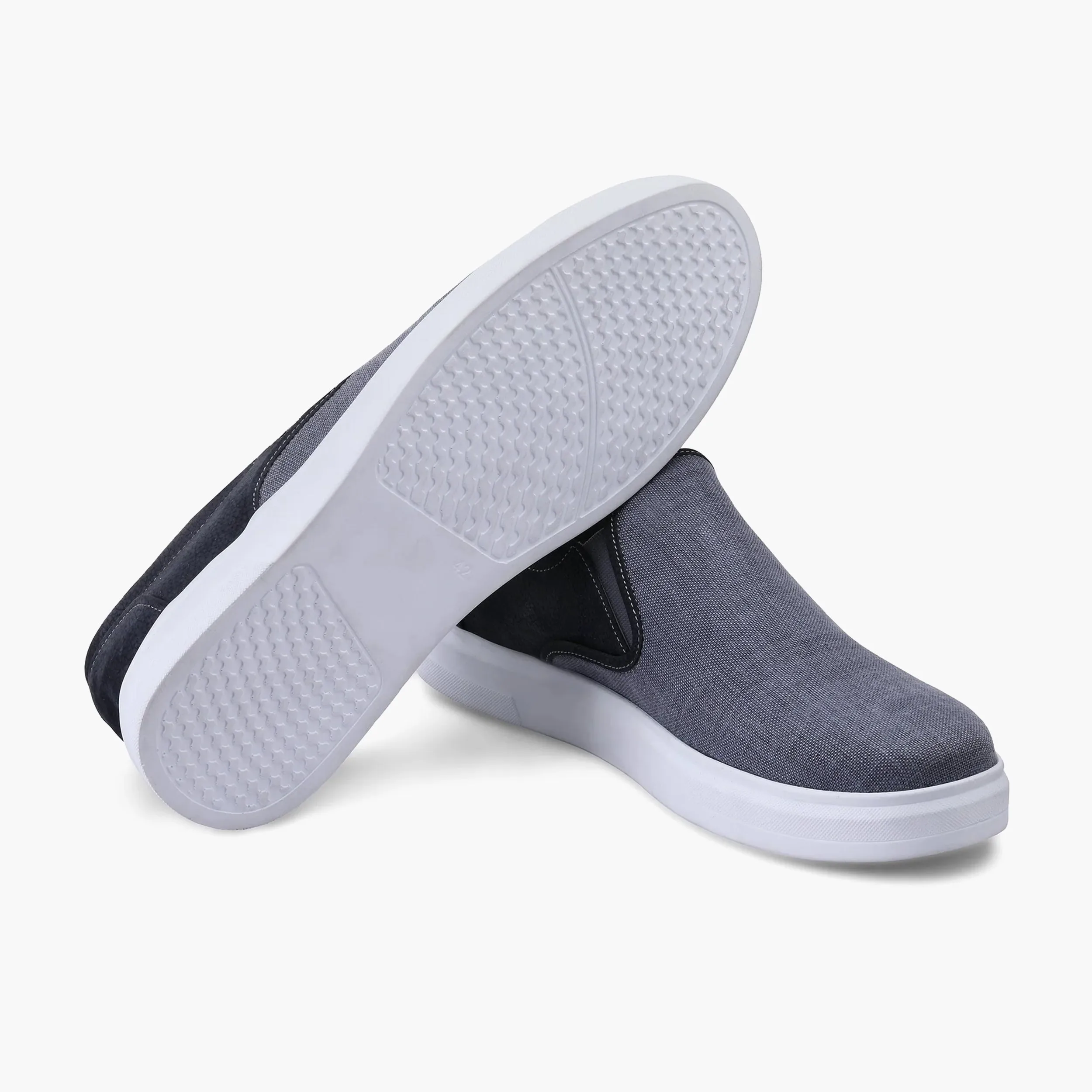 Men's Gray Linen Slip-On Sneaker sold by Armos product image thumbnail 4