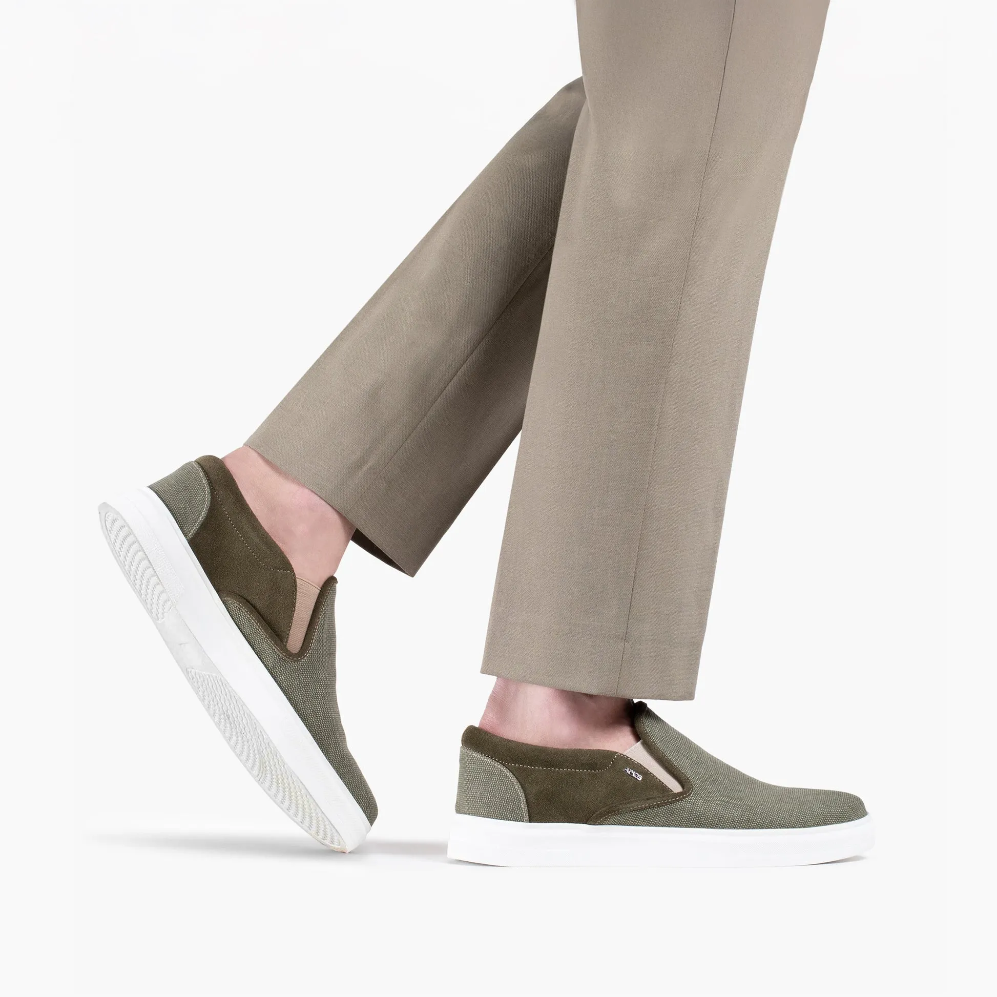 Men's Khaki Linen Slip-On Sneaker sold by Armos product image thumbnail 2