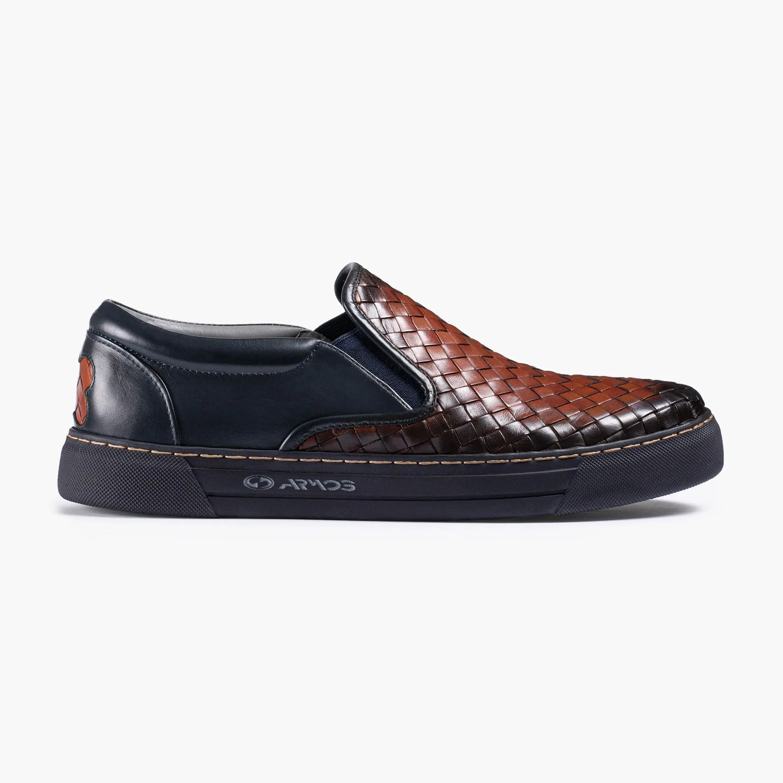 Men’s Blue and Brown Slip-On Sneaker sold by Armos