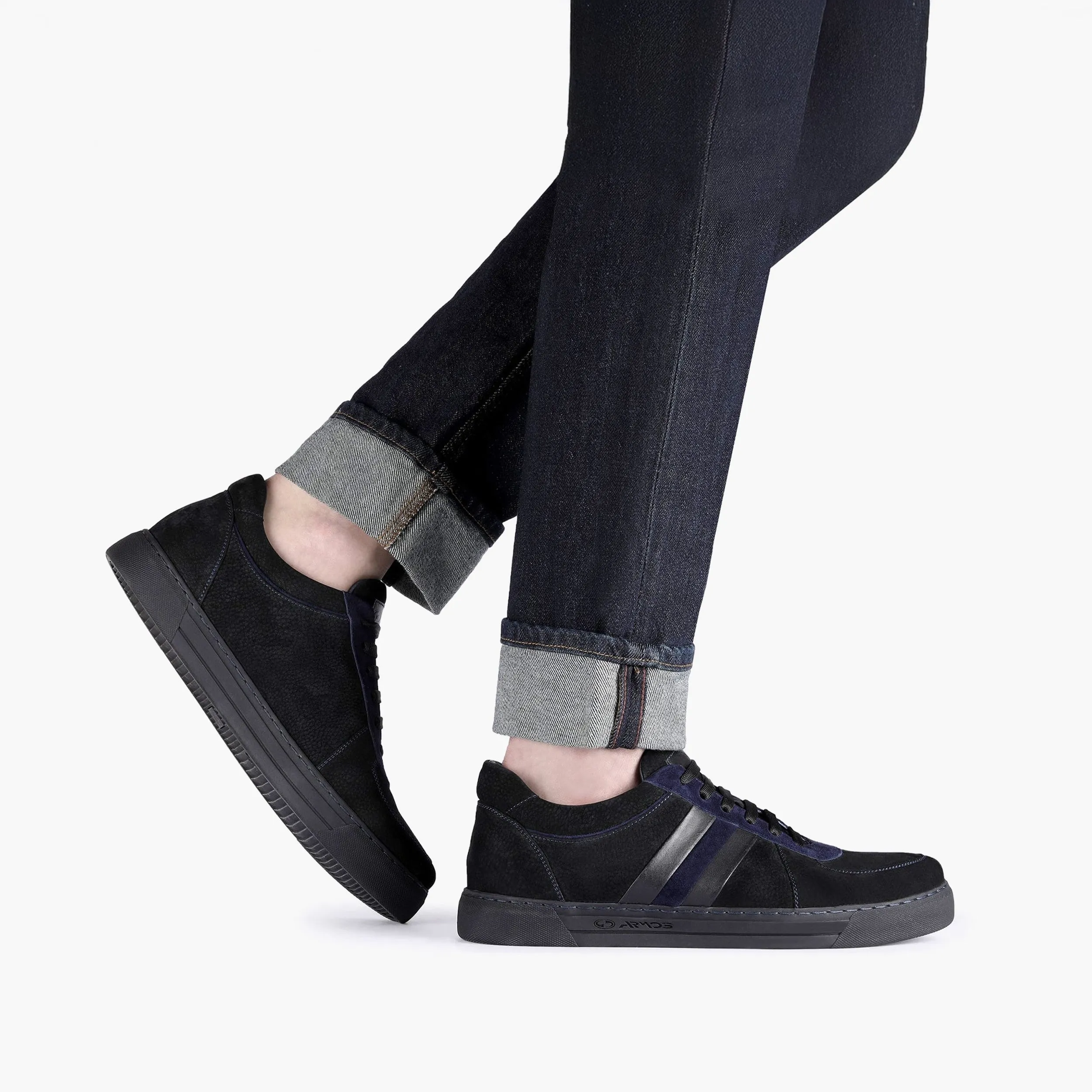 Men's Black Nubuck & Suede Sneaker sold by Armos product image thumbnail 2