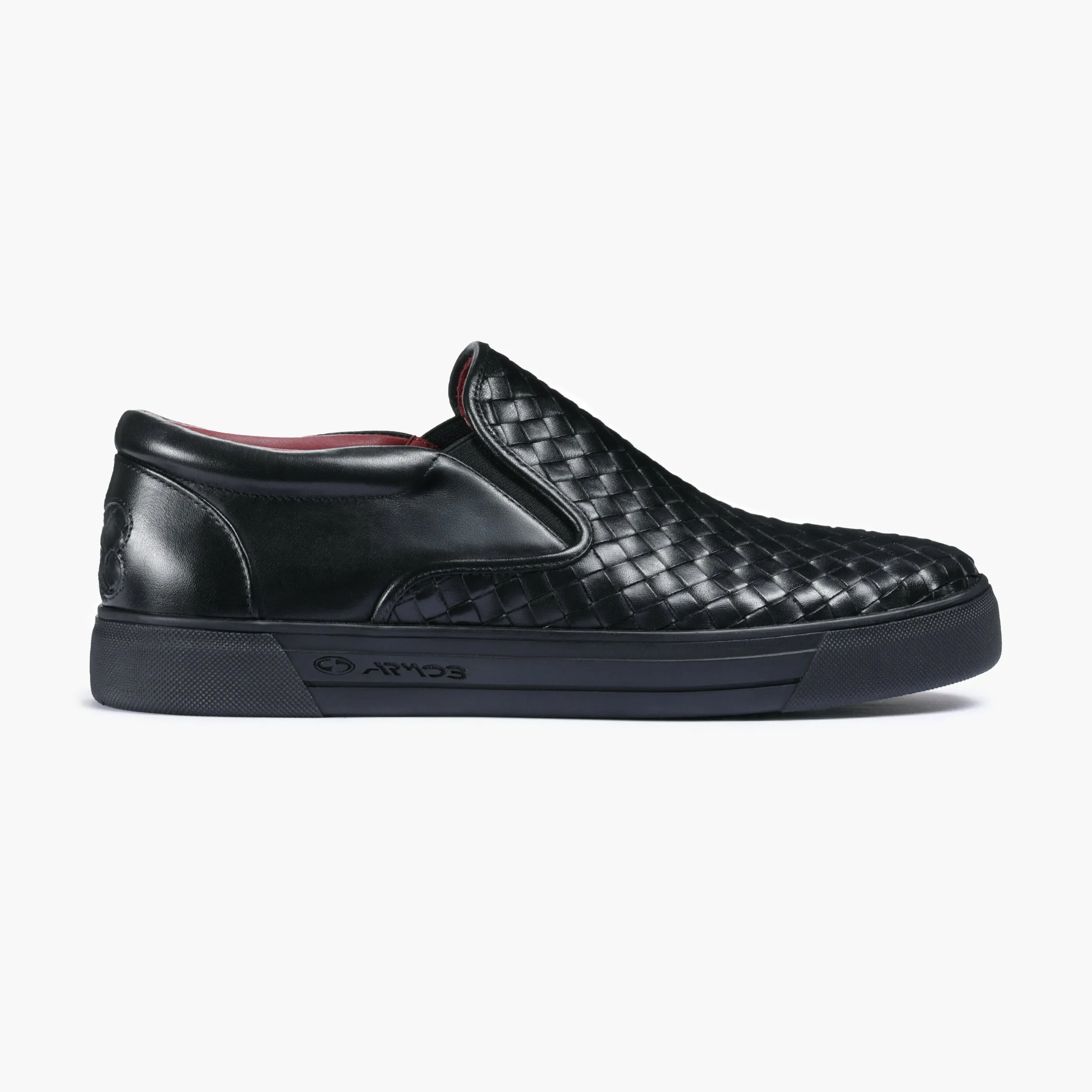 Men's Black Woven Slip-On Sneaker sold by Armos