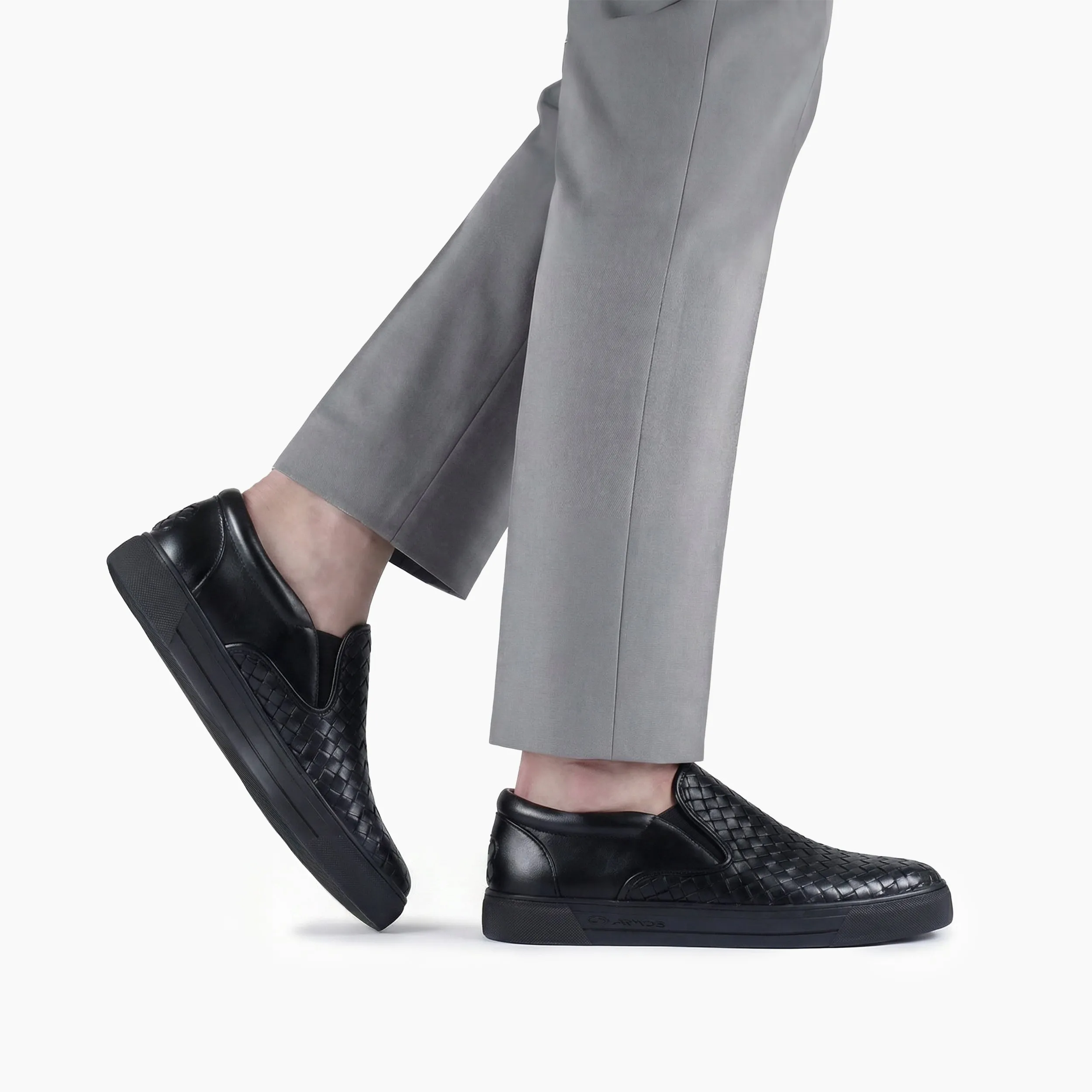 Men's Black Woven Slip-On Sneaker sold by Armos product image thumbnail 2