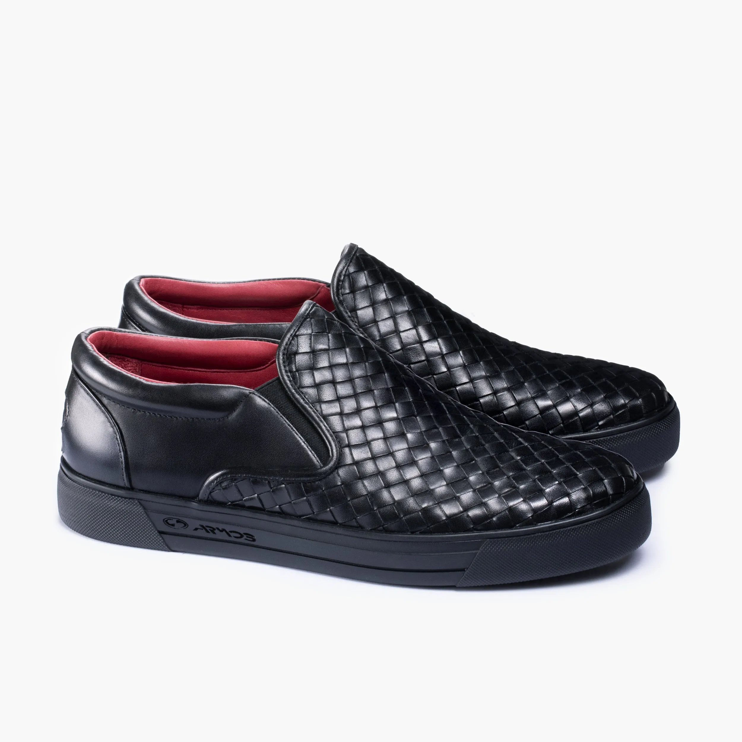 Men's Black Woven Slip-On Sneaker sold by Armos product image thumbnail 3