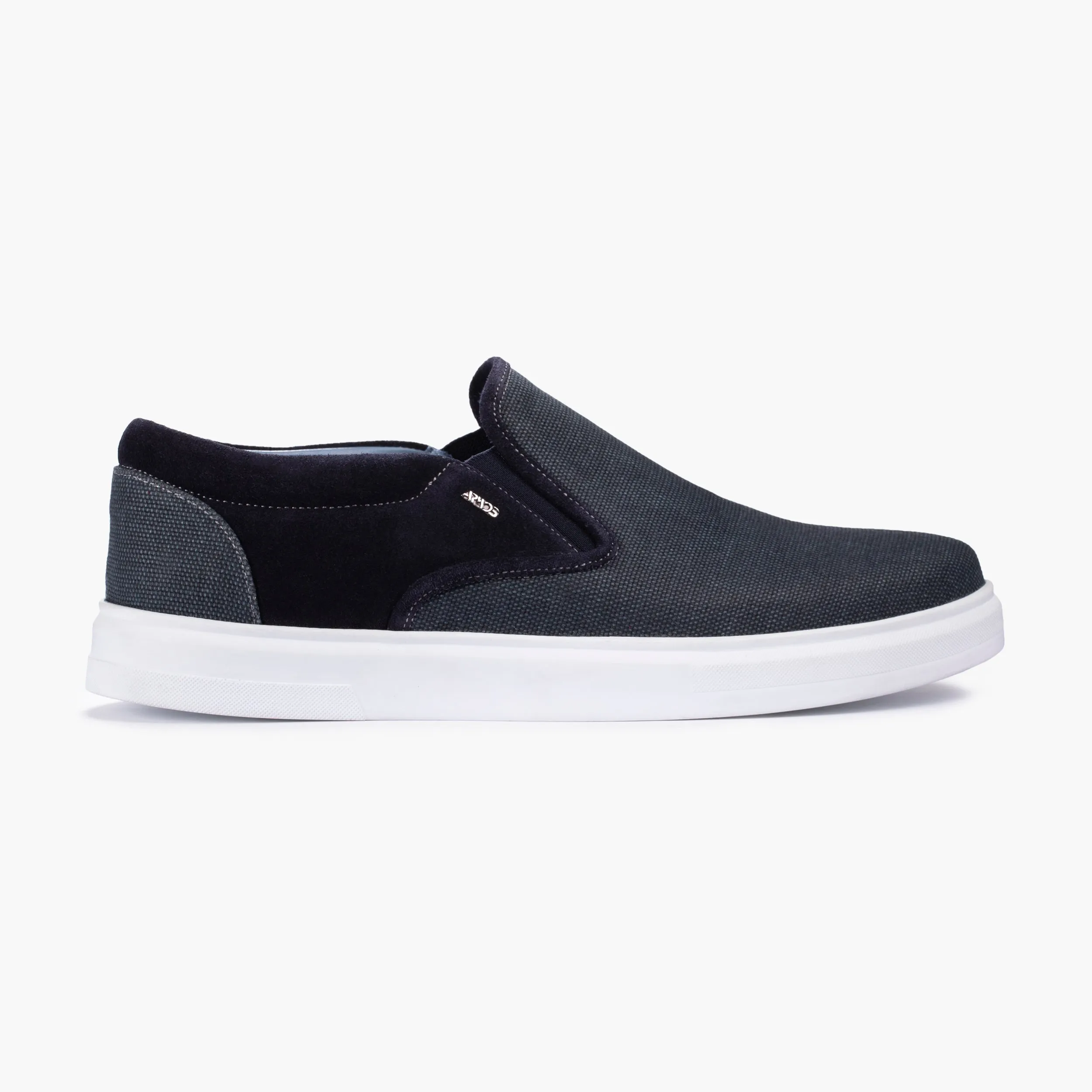 Men's Dark Gray Linen Slip-On Sneaker sold by Armos