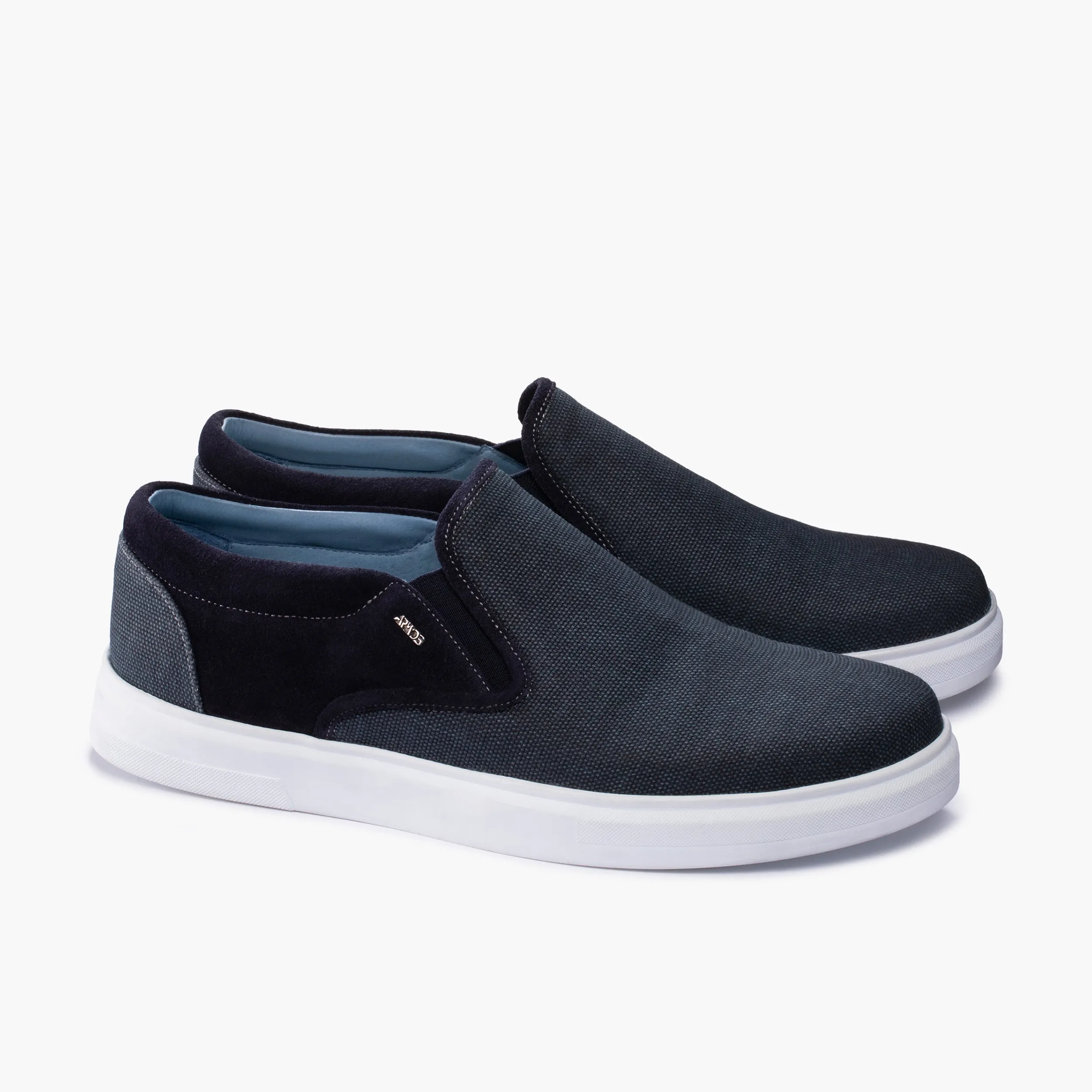 Men's Dark Gray Linen Slip-On Sneaker sold by Armos product image thumbnail 3