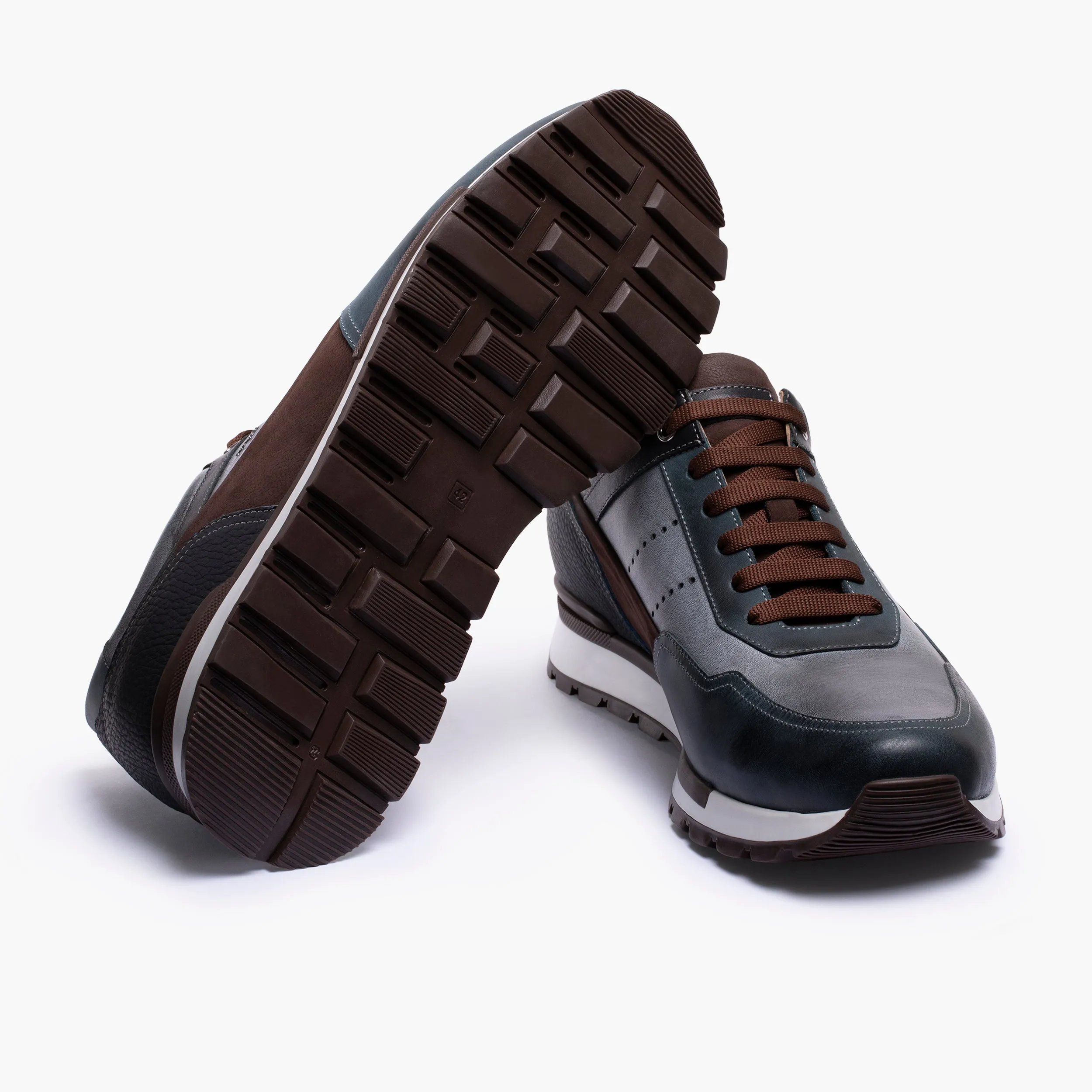 Men's Blue Nubuck & Leather Sneaker sold by Armos product image thumbnail 4