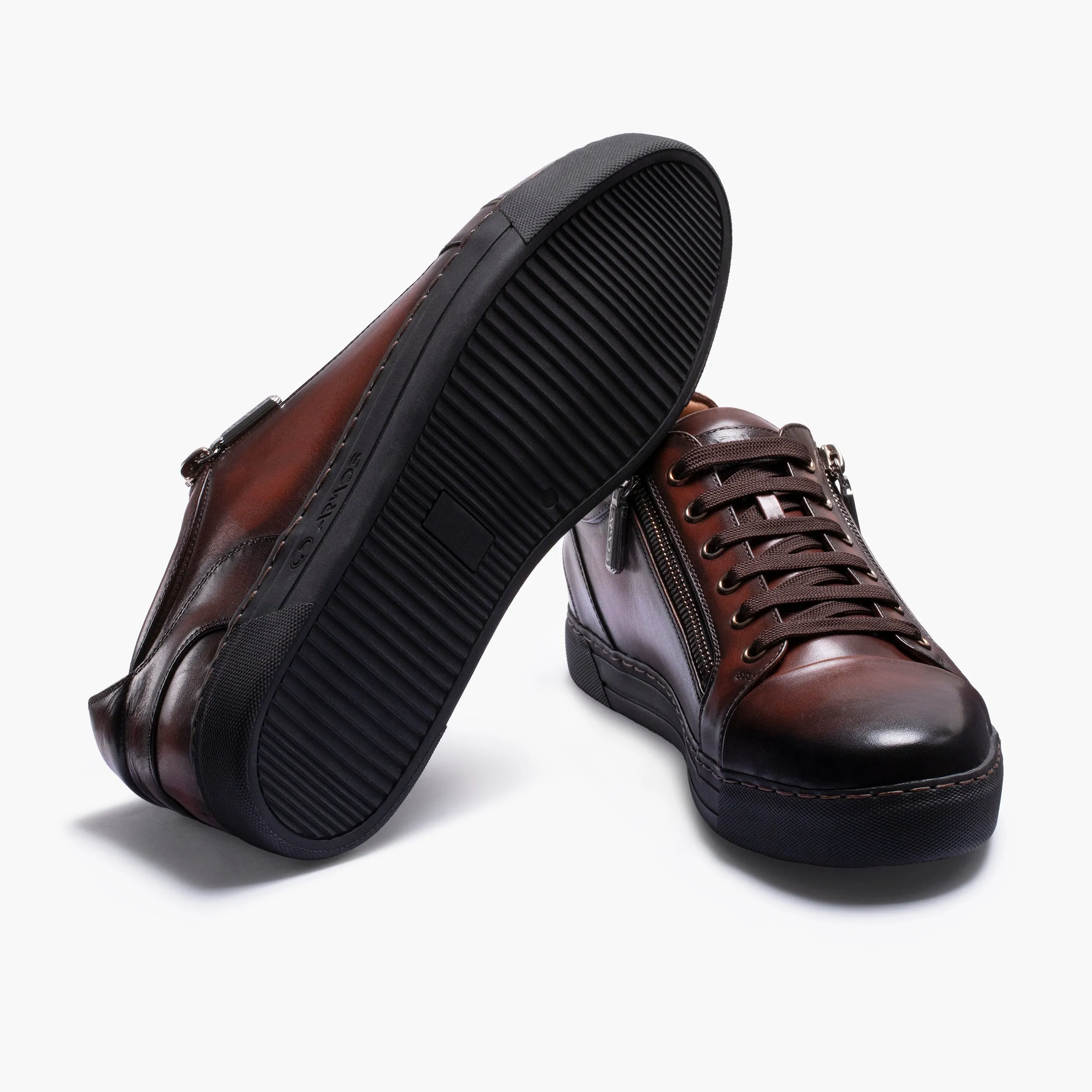 Men's Brown Patina Leather Sneaker sold by Armos product image thumbnail 4