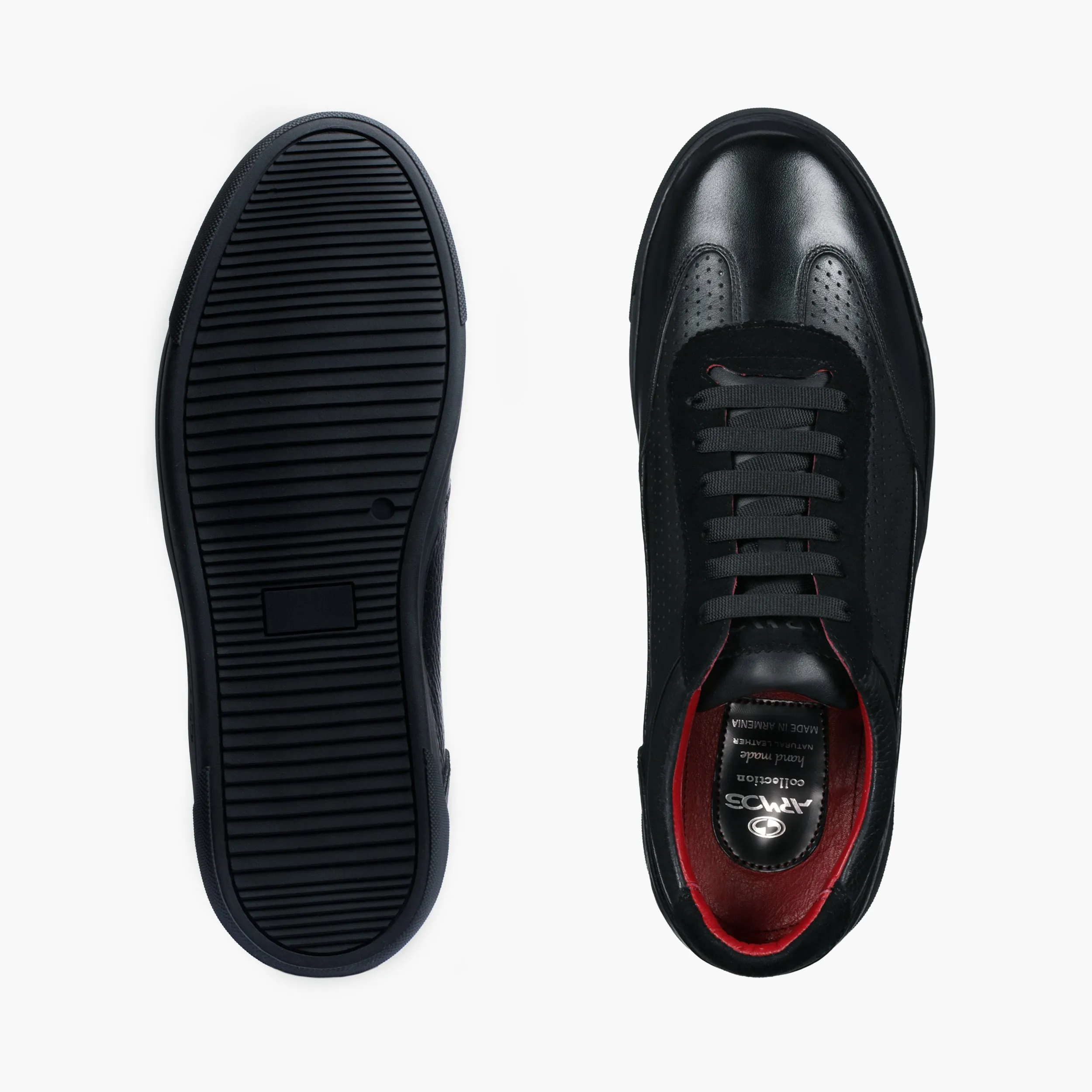 Men's Black Breathable Leather Sneaker sold by Armos product image thumbnail 5