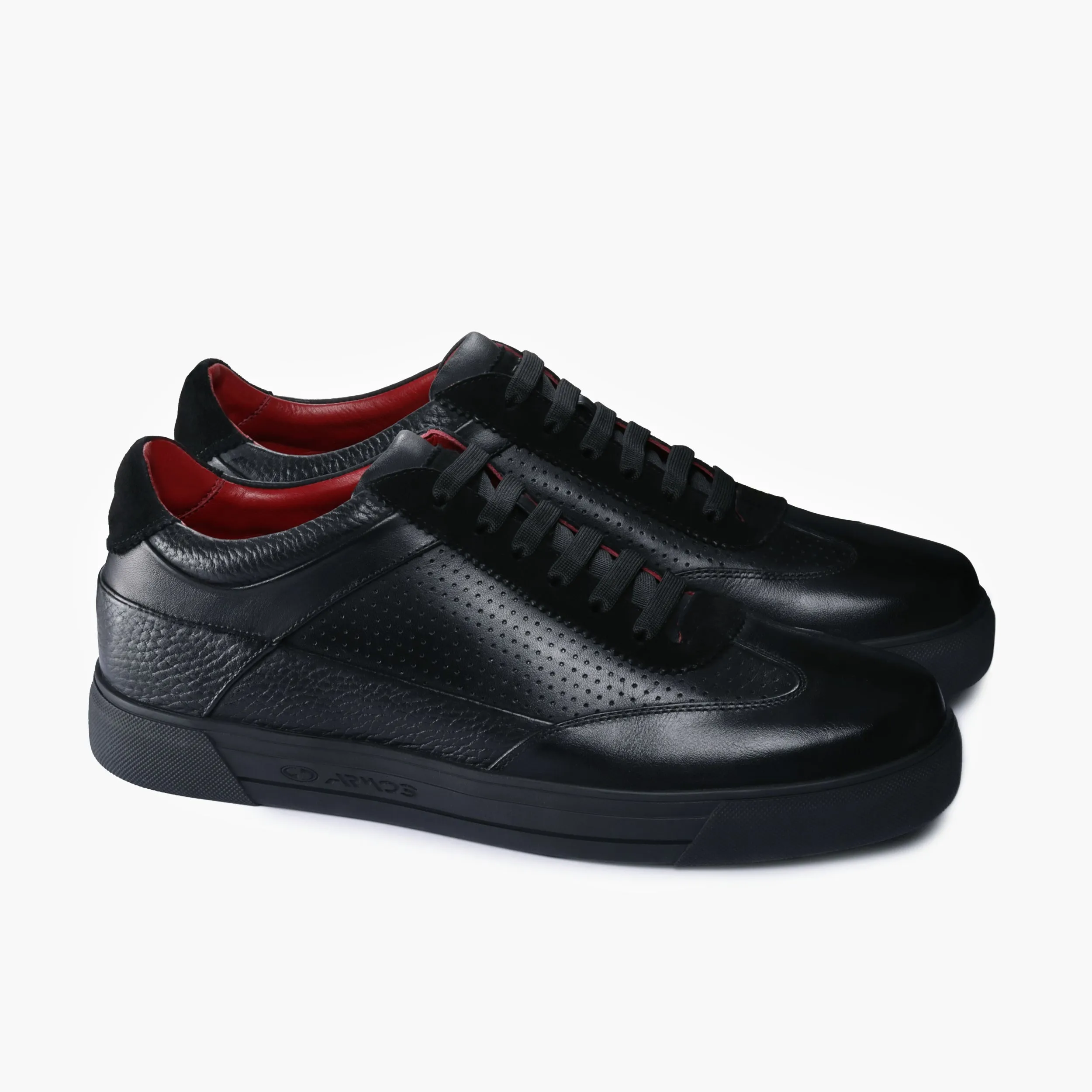 Men's Black Breathable Leather Sneaker sold by Armos product image thumbnail 3