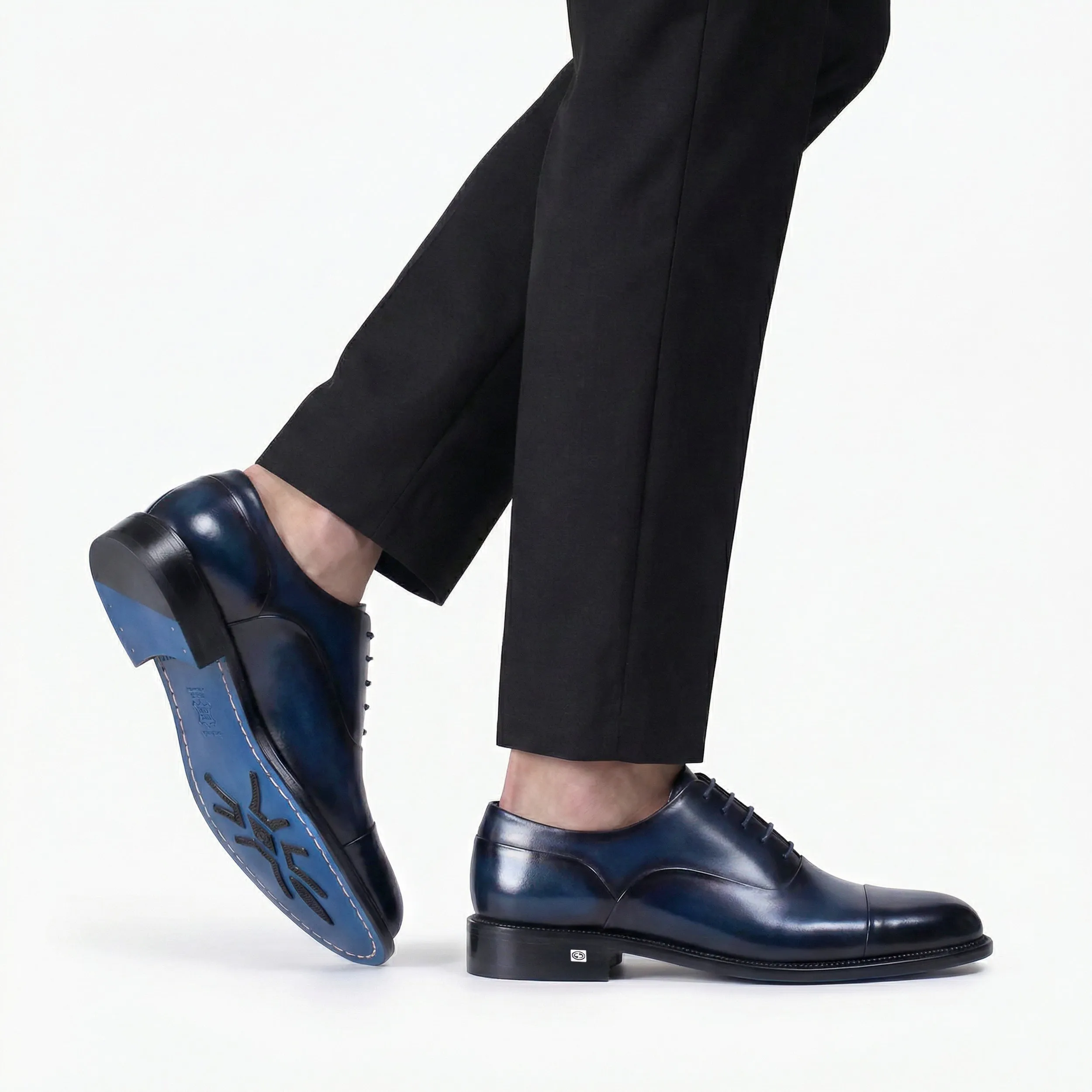 Men’s Blue Patina Leather Cap Toe Oxford sold by Armos product image thumbnail 2