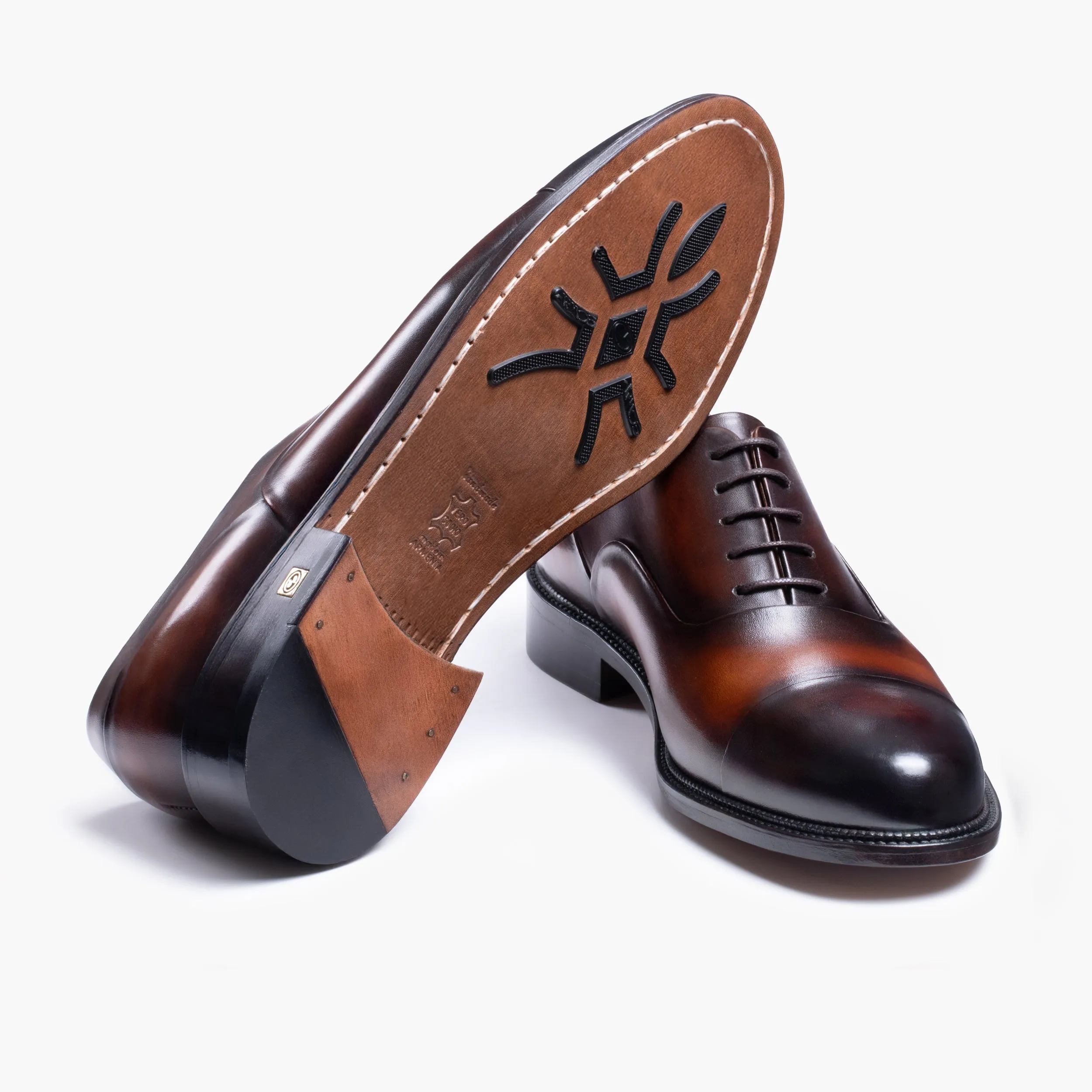 Men’s Brown Patina Leather Cap Toe Oxford sold by Armos product image thumbnail 4