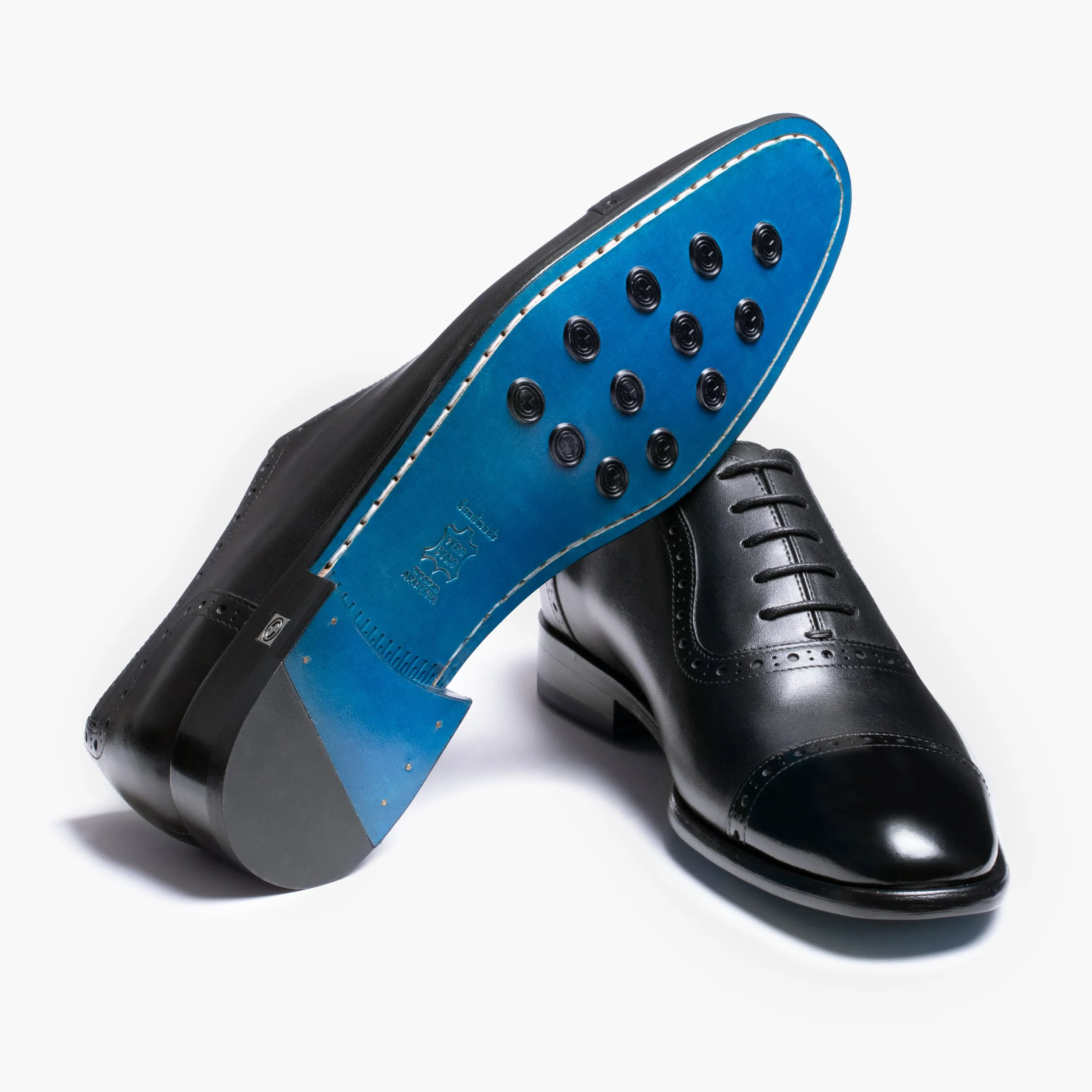 Men’s Black Leather Cap-Toe Oxford sold by Armos product image thumbnail 5