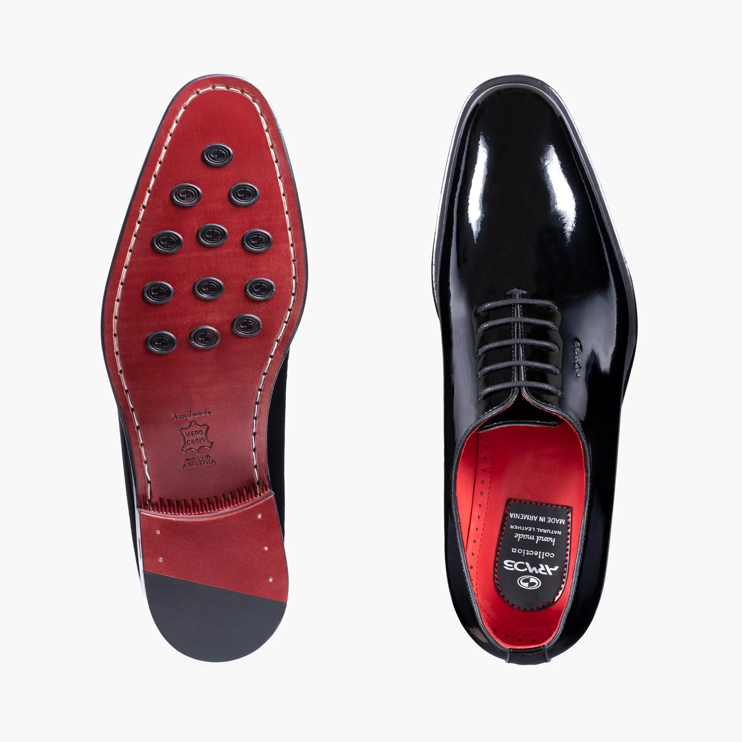 Men's Black Patent Leather Wholecut Oxford sold by Armos product image thumbnail 5