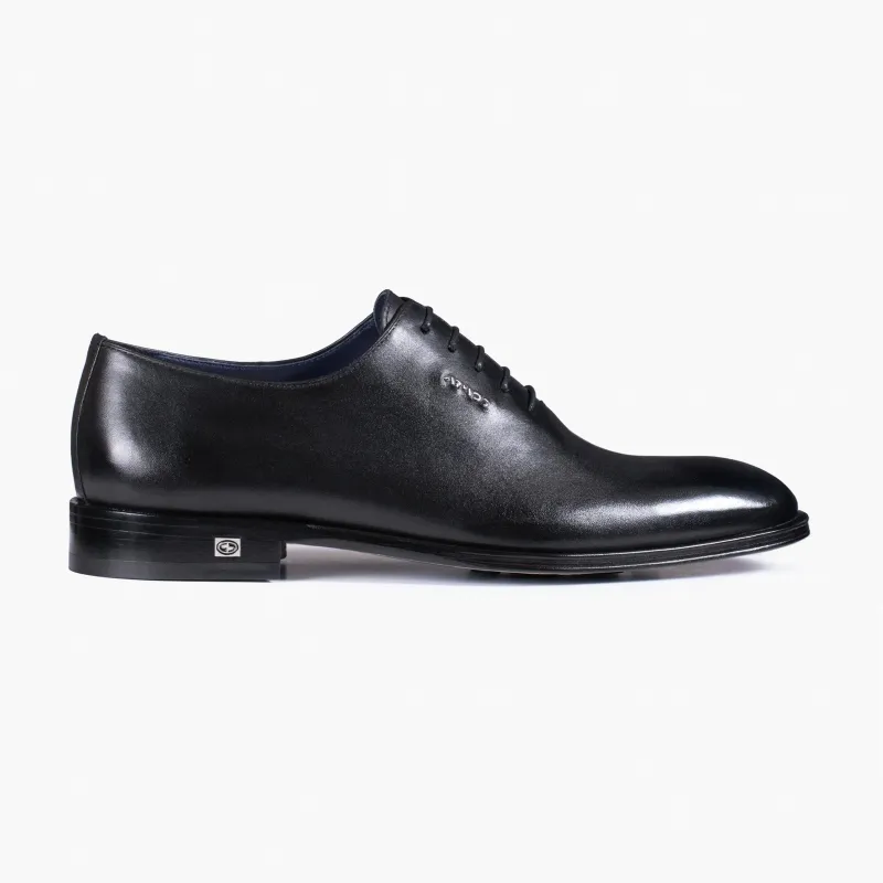 Men’s Black Leather Wholecut Oxford made by Armos