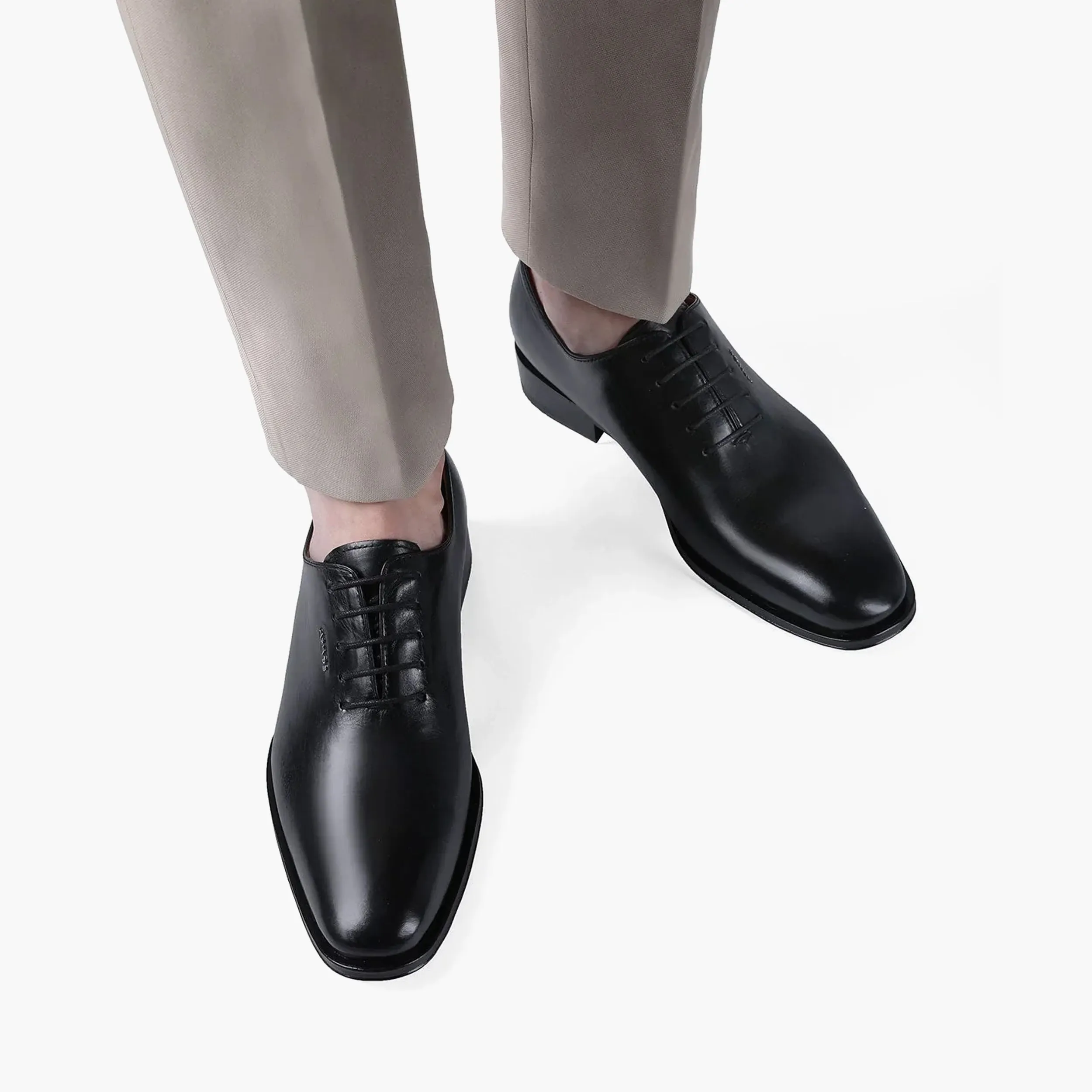 Men’s Black Leather Wholecut Oxford sold by Armos product image thumbnail 4